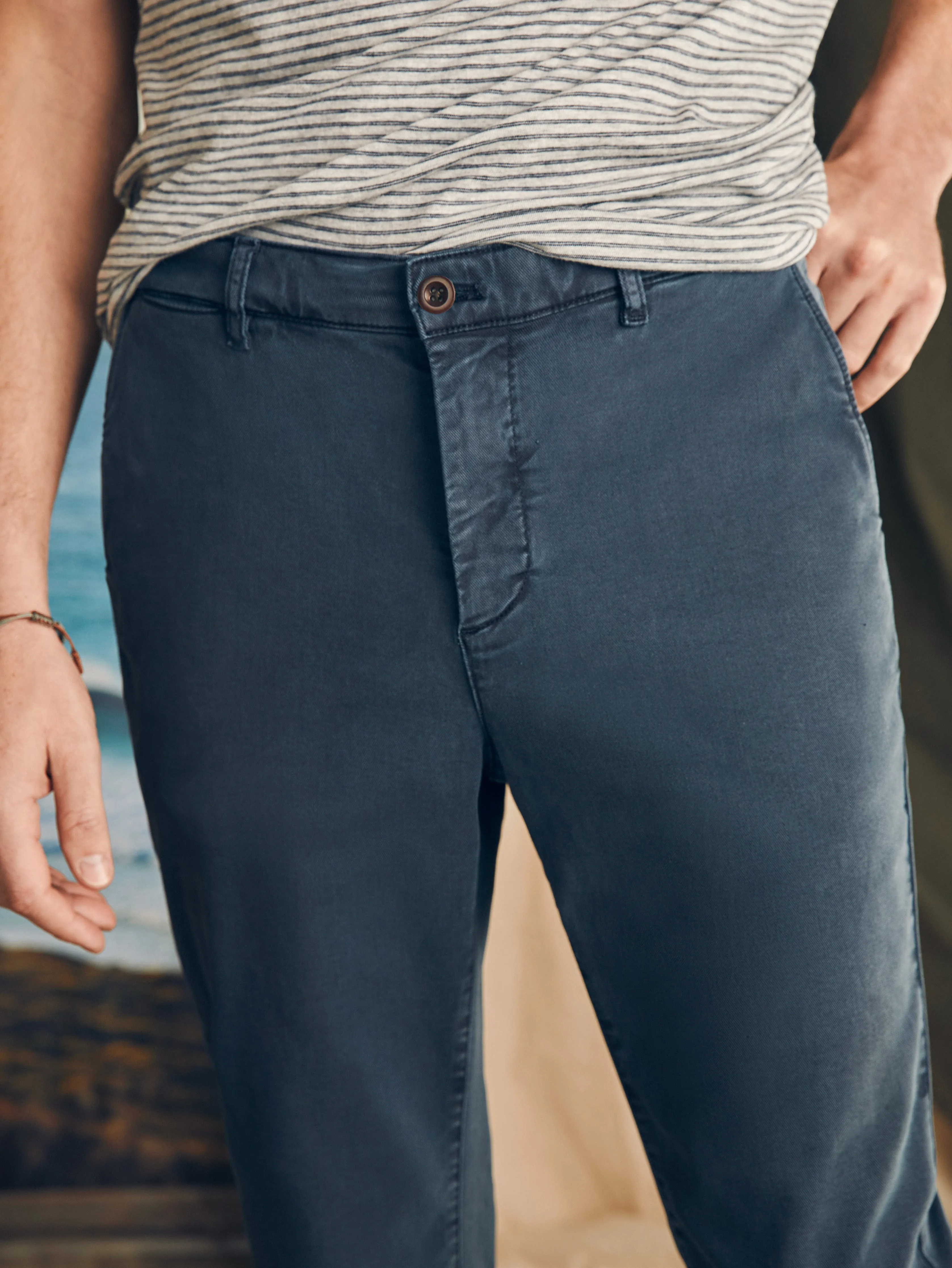 Coastline Stretch Chino (30" Inseam) - Blue Nights sold by Faherty product image thumbnail 3