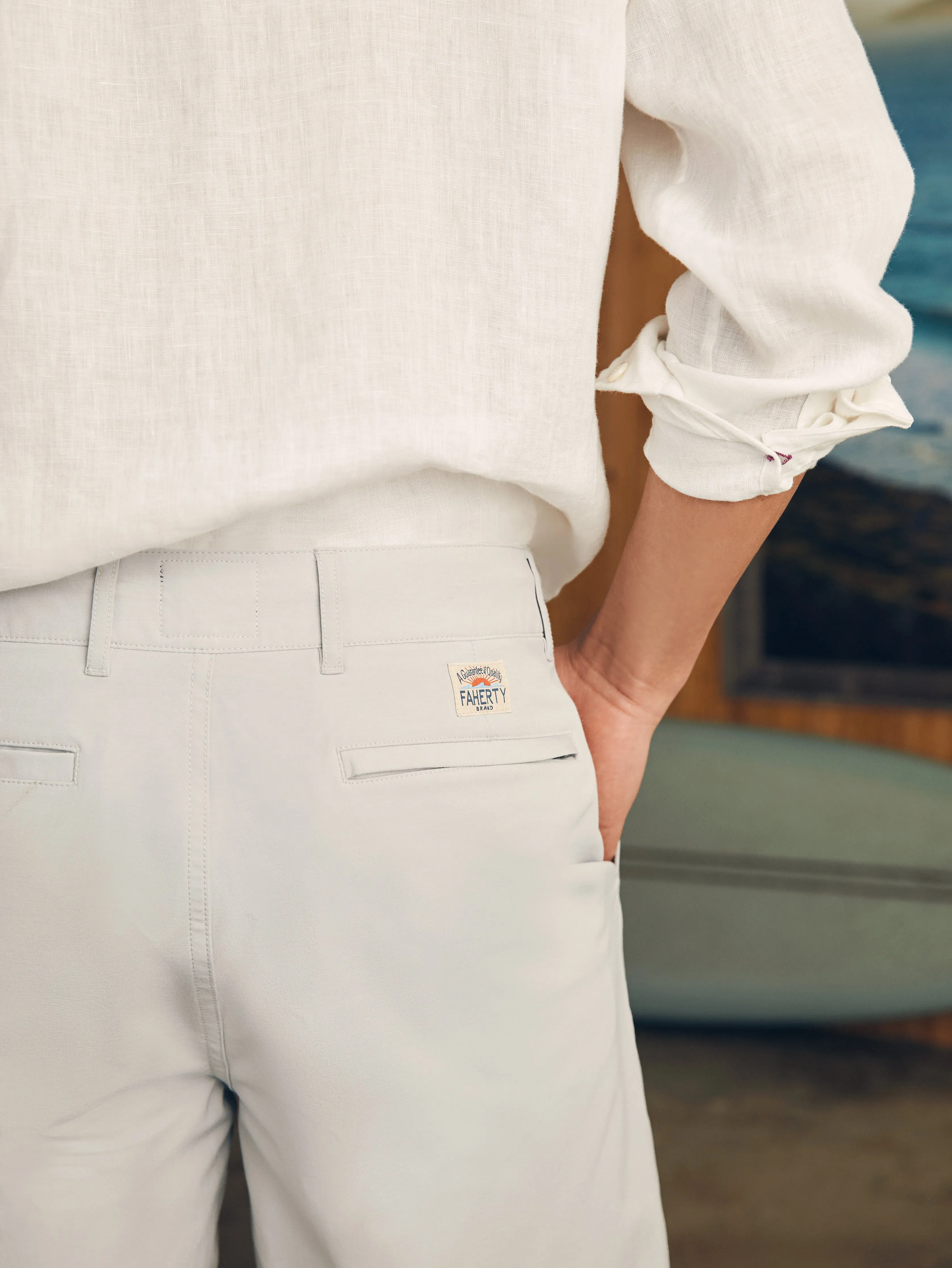 All Day™ Short 1.0 (7") - Stone sold by Faherty product image thumbnail 4