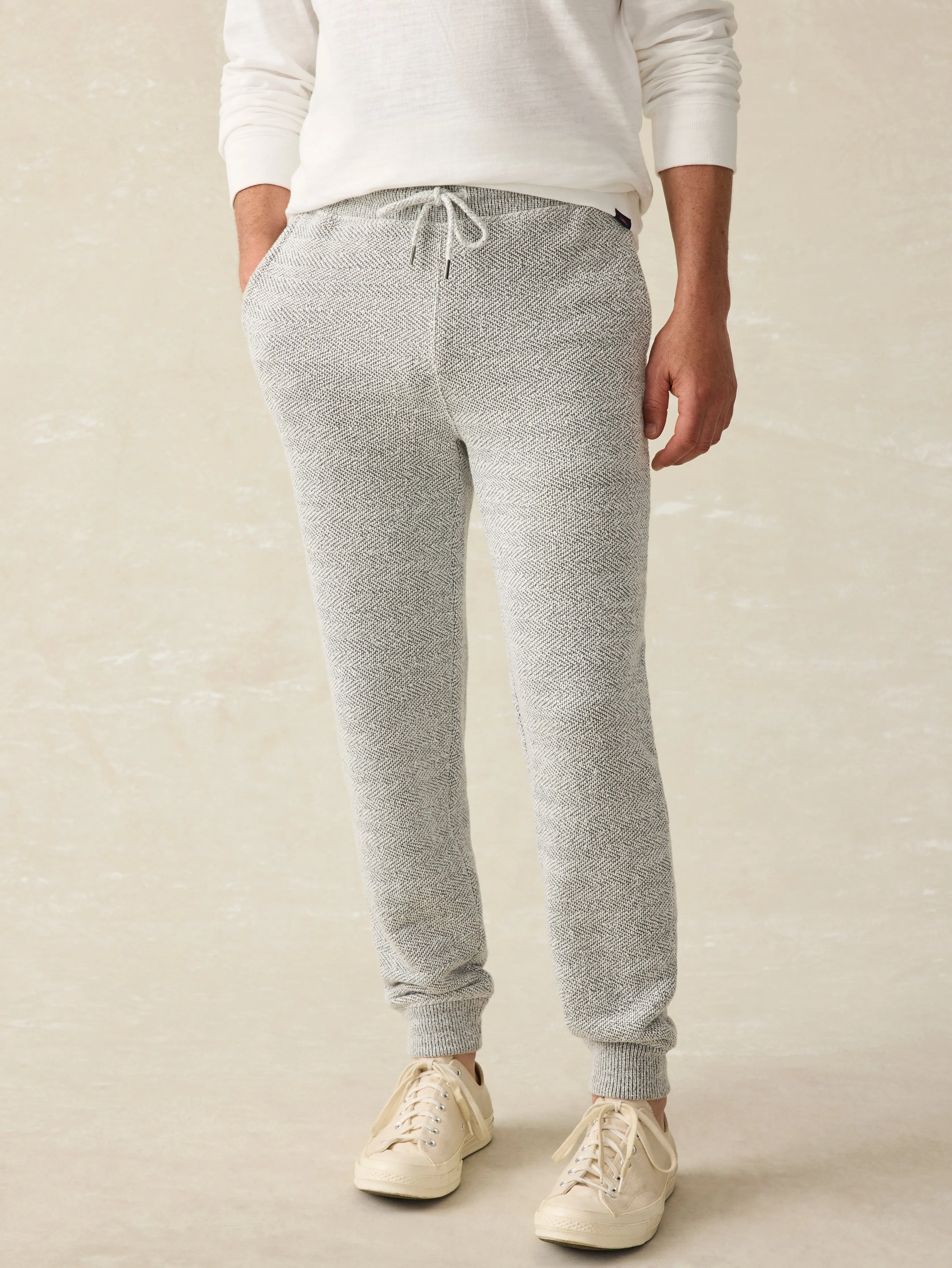 Whitewater Sweatpant - Grey Shell Loop sold by Faherty