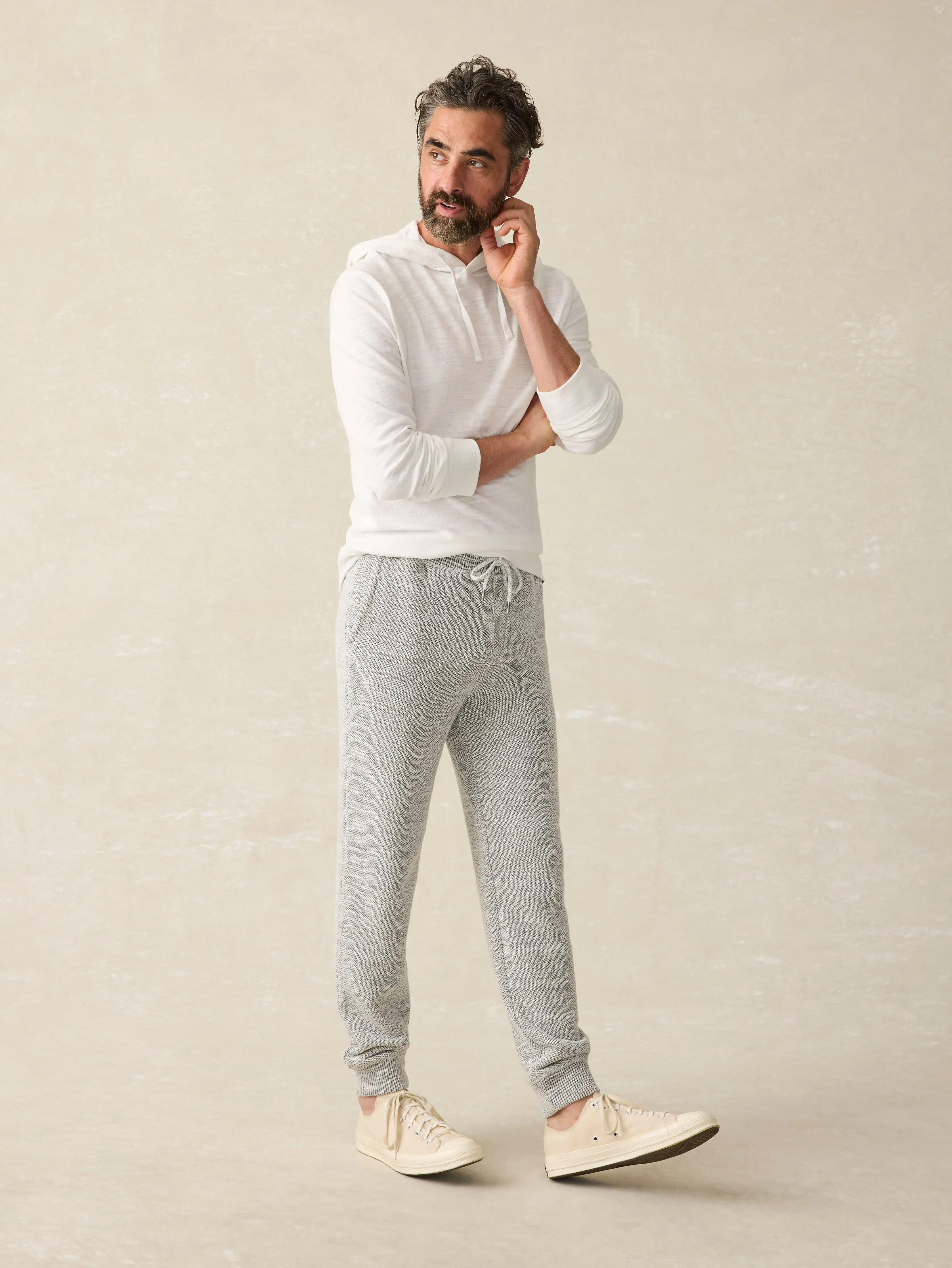 Whitewater Sweatpant - Grey Shell Loop sold by Faherty product image thumbnail 3