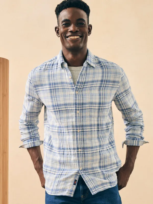 Doublecloth Shirt - Ocean Glacier Plaid sold by Faherty