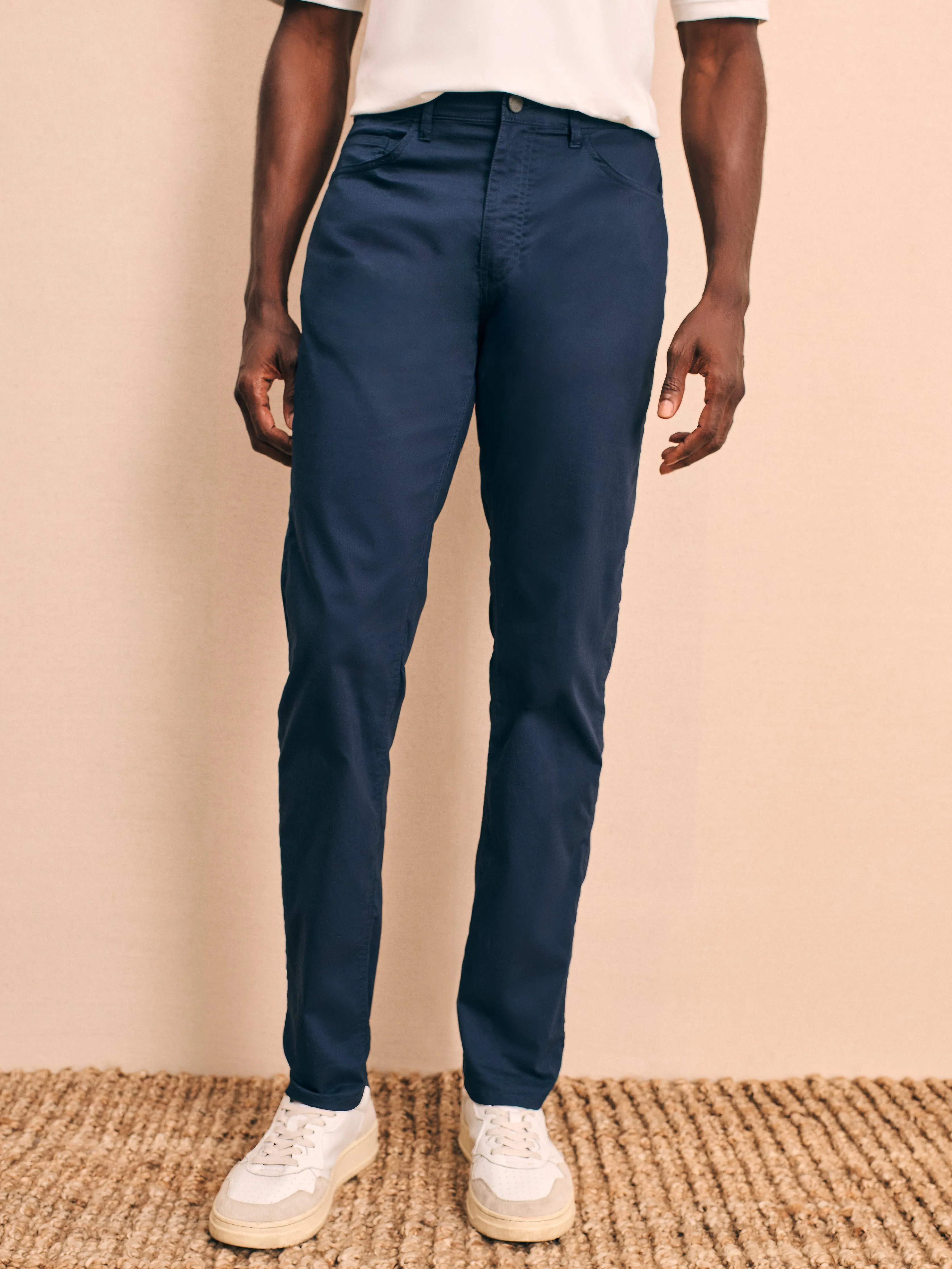 Movement™ 5-Pocket Pant (34" Inseam) - Navy sold by Faherty product image thumbnail 2