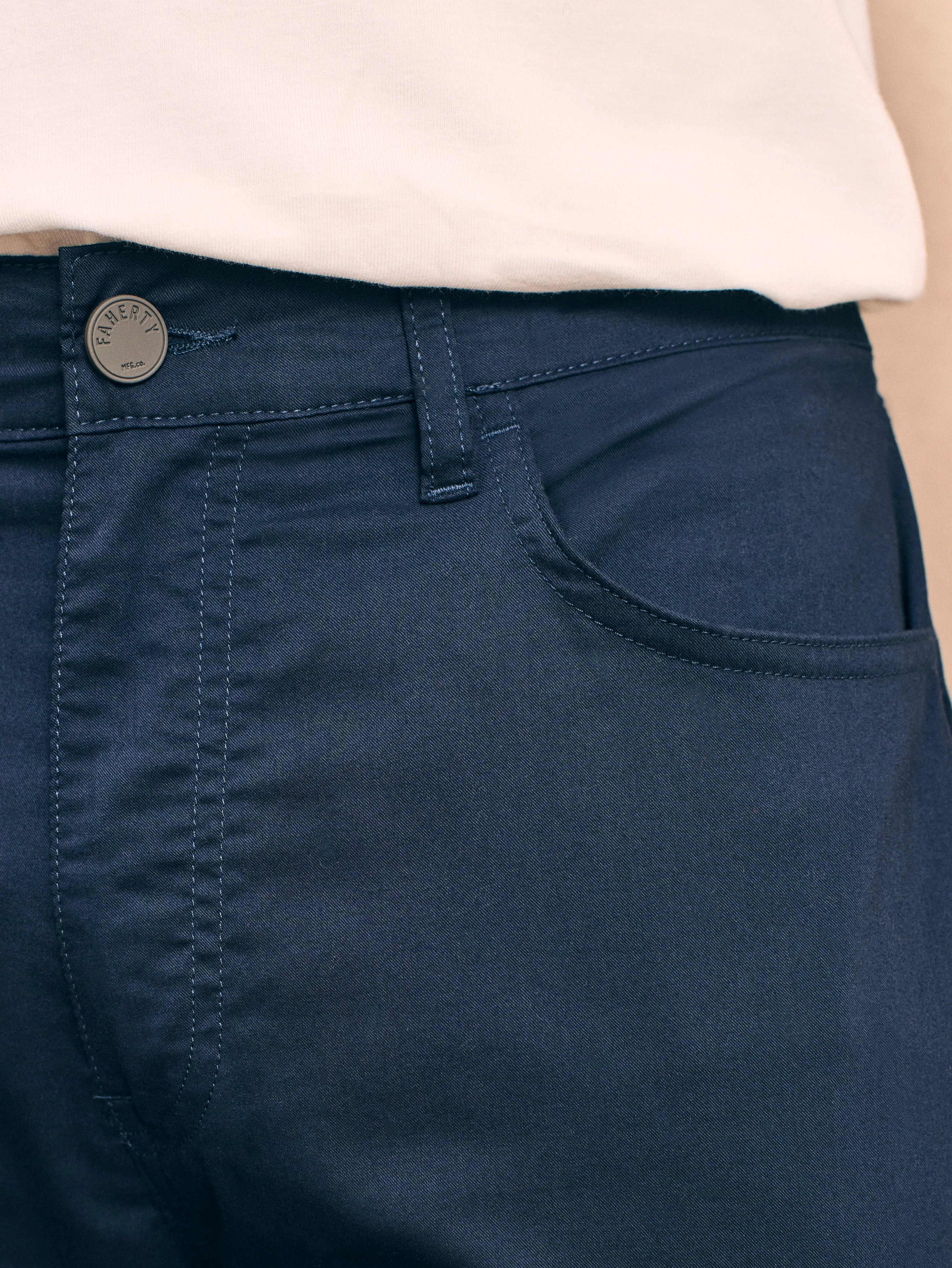 Movement™ 5-Pocket Pant (34" Inseam) - Navy sold by Faherty product image thumbnail 3