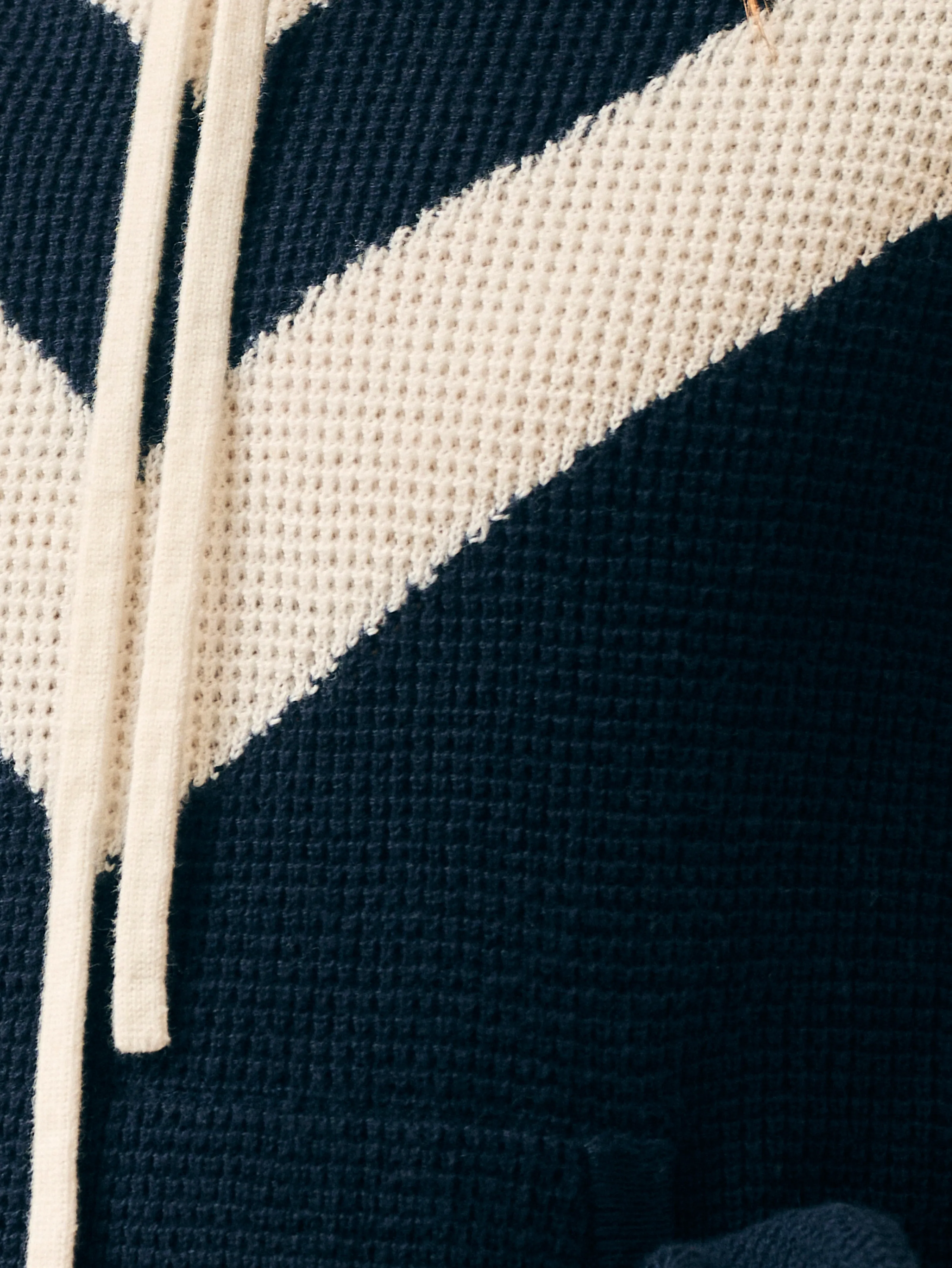 Throwback Waffle Hoodie - Varsity Blues sold by Faherty product image thumbnail 5