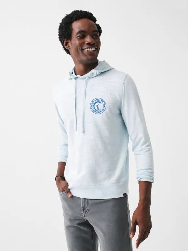 Spring Lake Heritage Slub Cotton Hoodie - Sky sold by Faherty