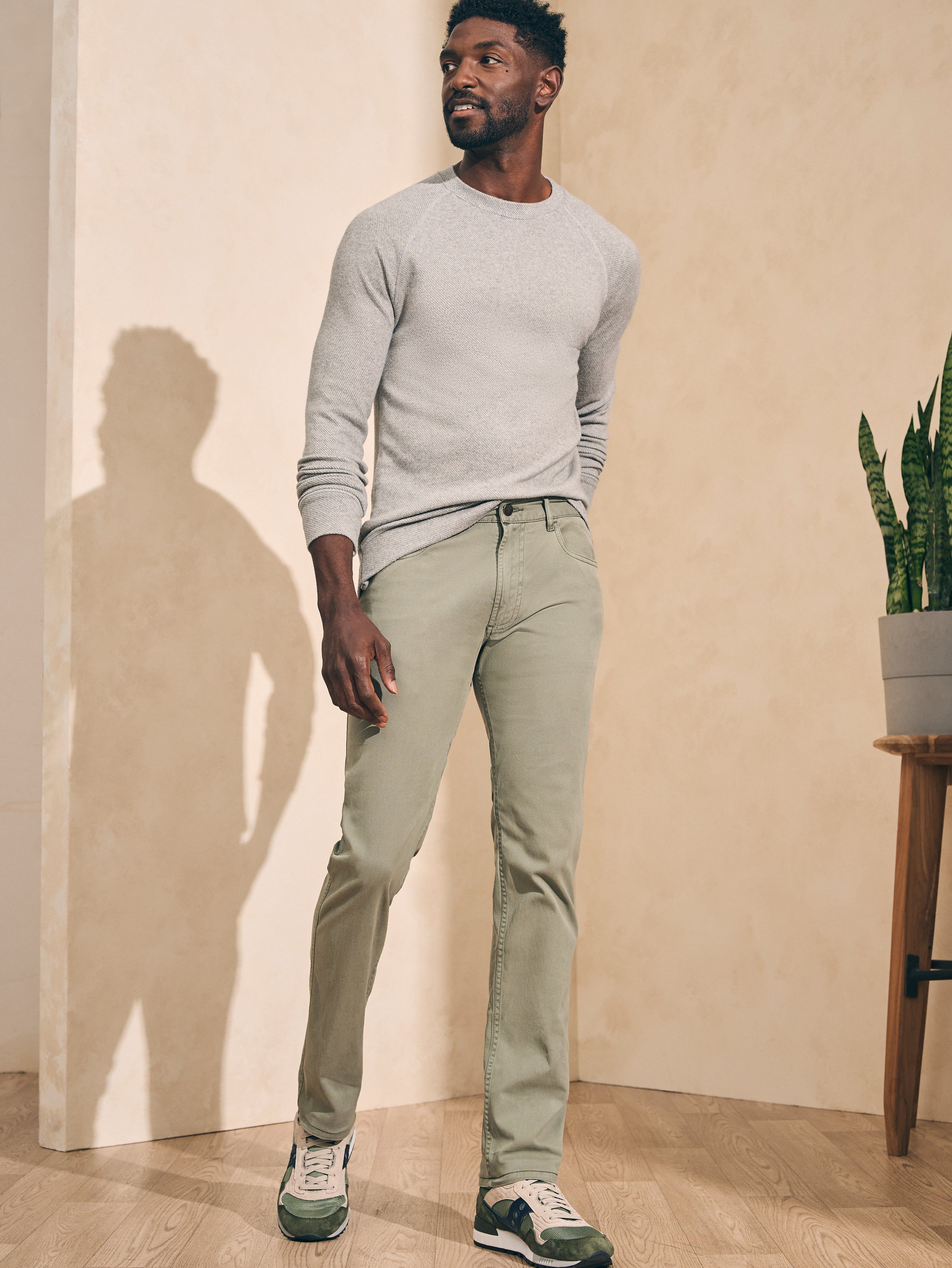 Comfort Twill 5-Pocket Pant 2.0 - Surplus Green sold by Faherty product image thumbnail 2