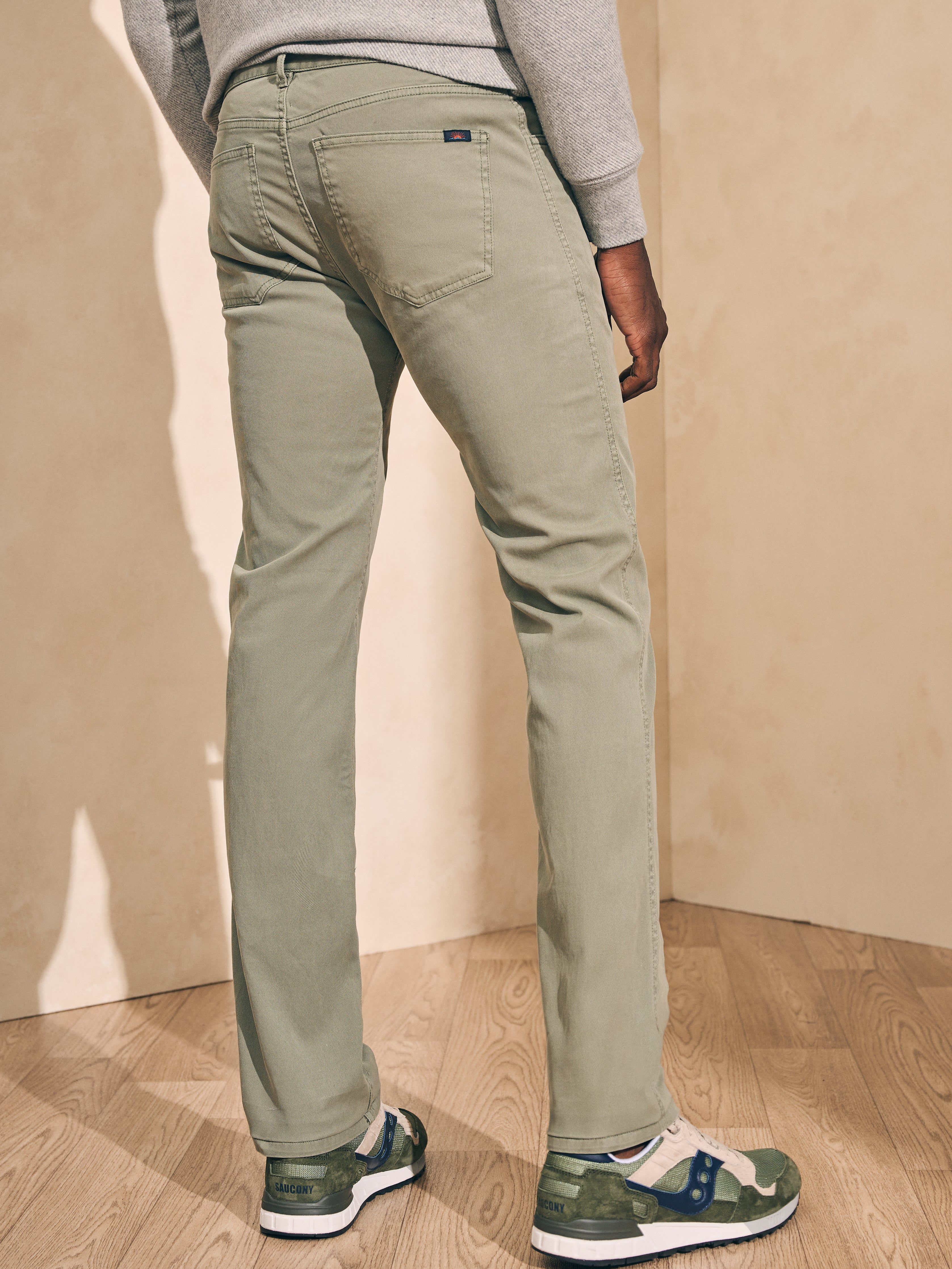Comfort Twill 5-Pocket Pant 2.0 - Surplus Green sold by Faherty product image thumbnail 3