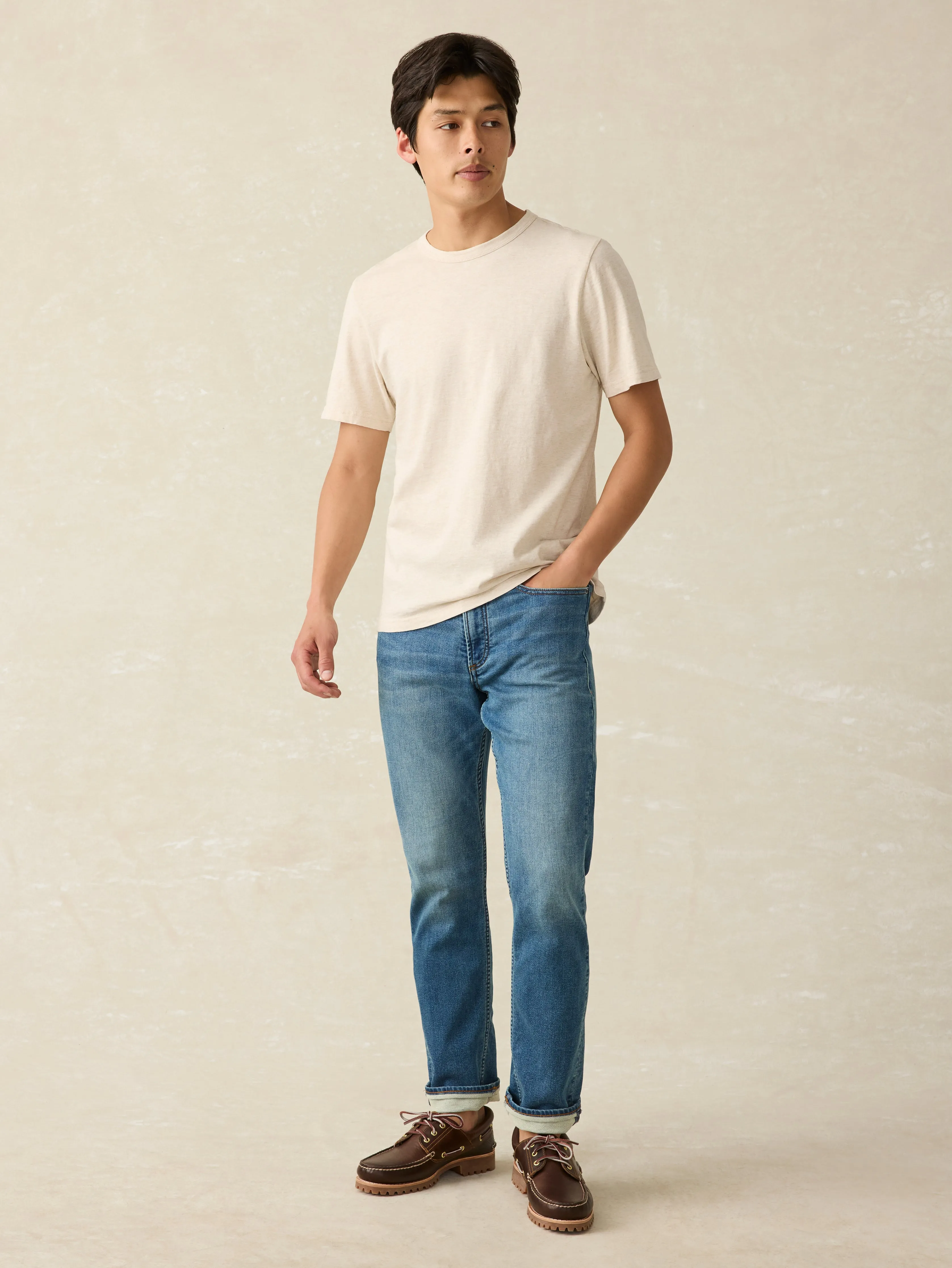 Sunwashed Tee - Arctic Frost Heather sold by Faherty product image thumbnail 4