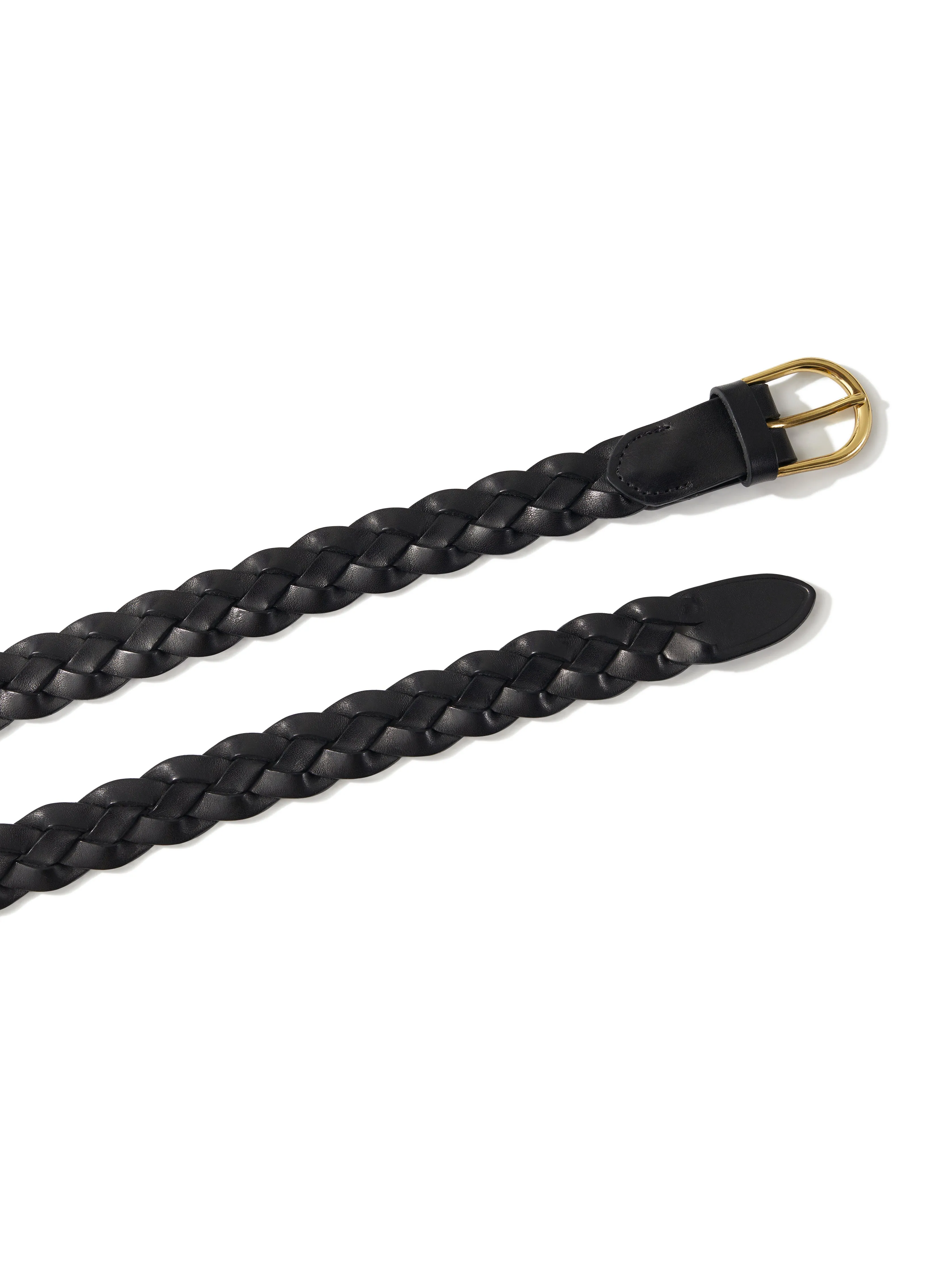 Braided Leather Belt - Black sold by Faherty product image thumbnail 2