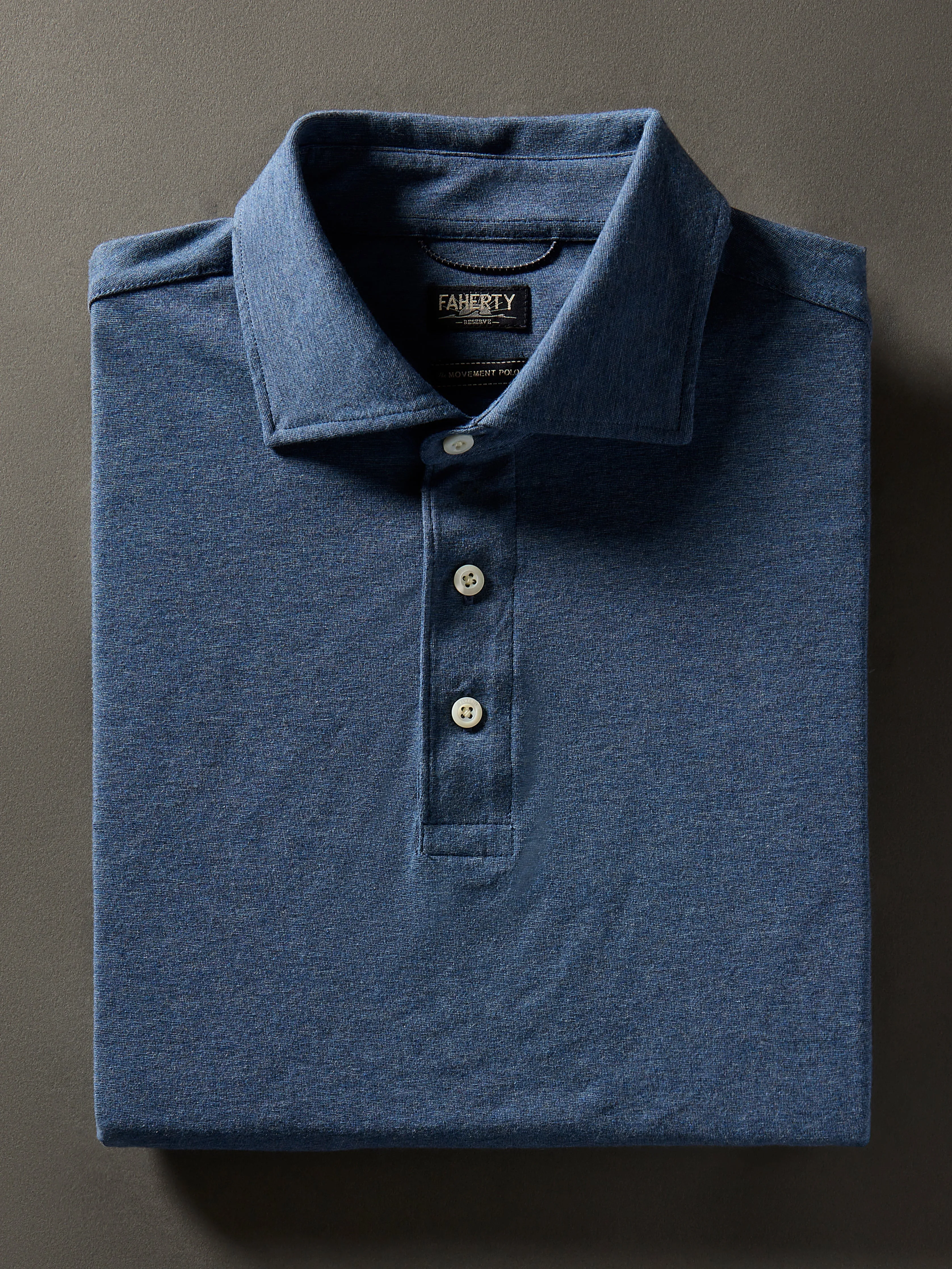 Short-Sleeve Movement™ Polo Shirt - Sea Navy Heather sold by Faherty