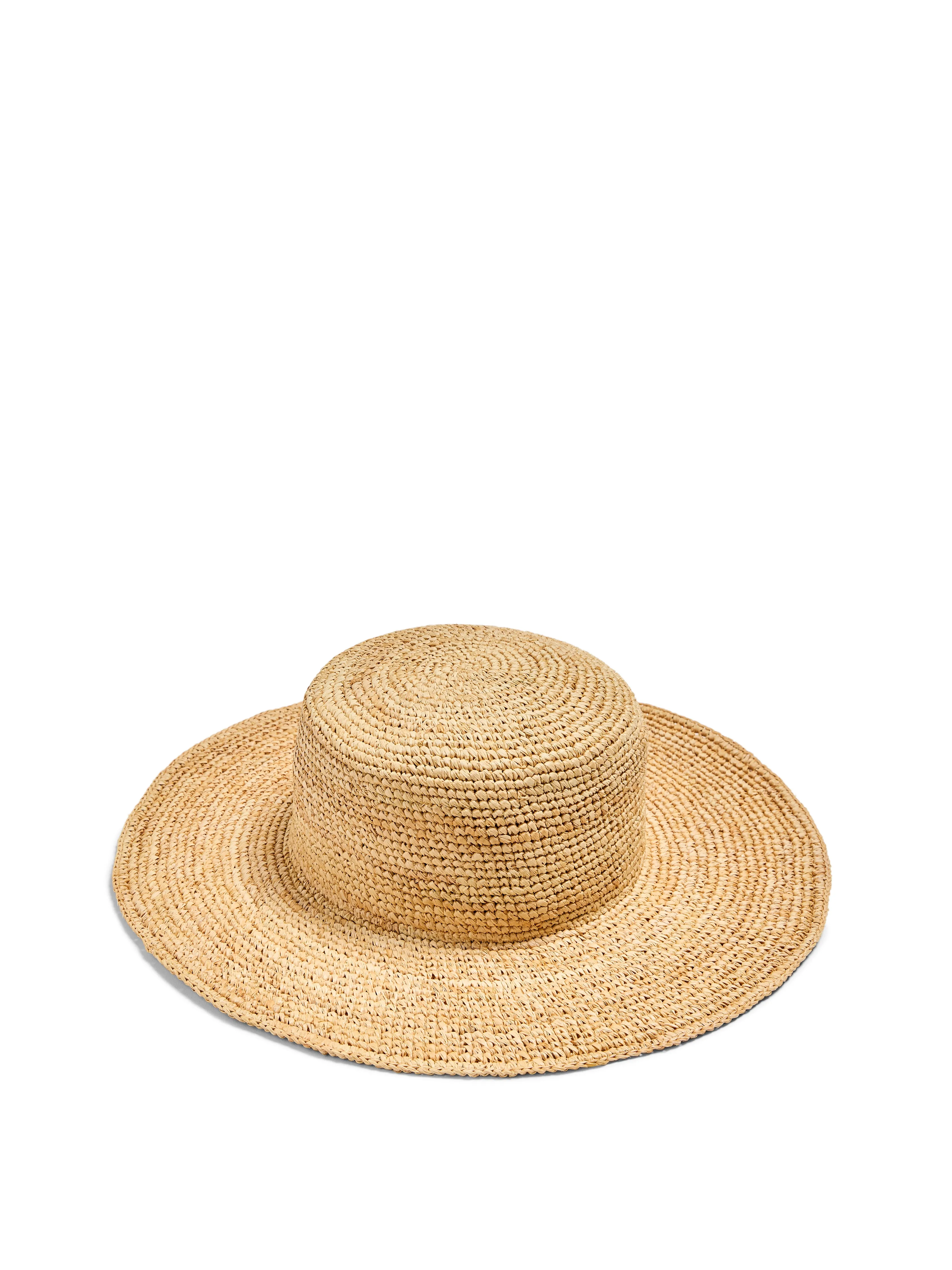 Raffia Packable Sun Hat - Natural sold by Faherty