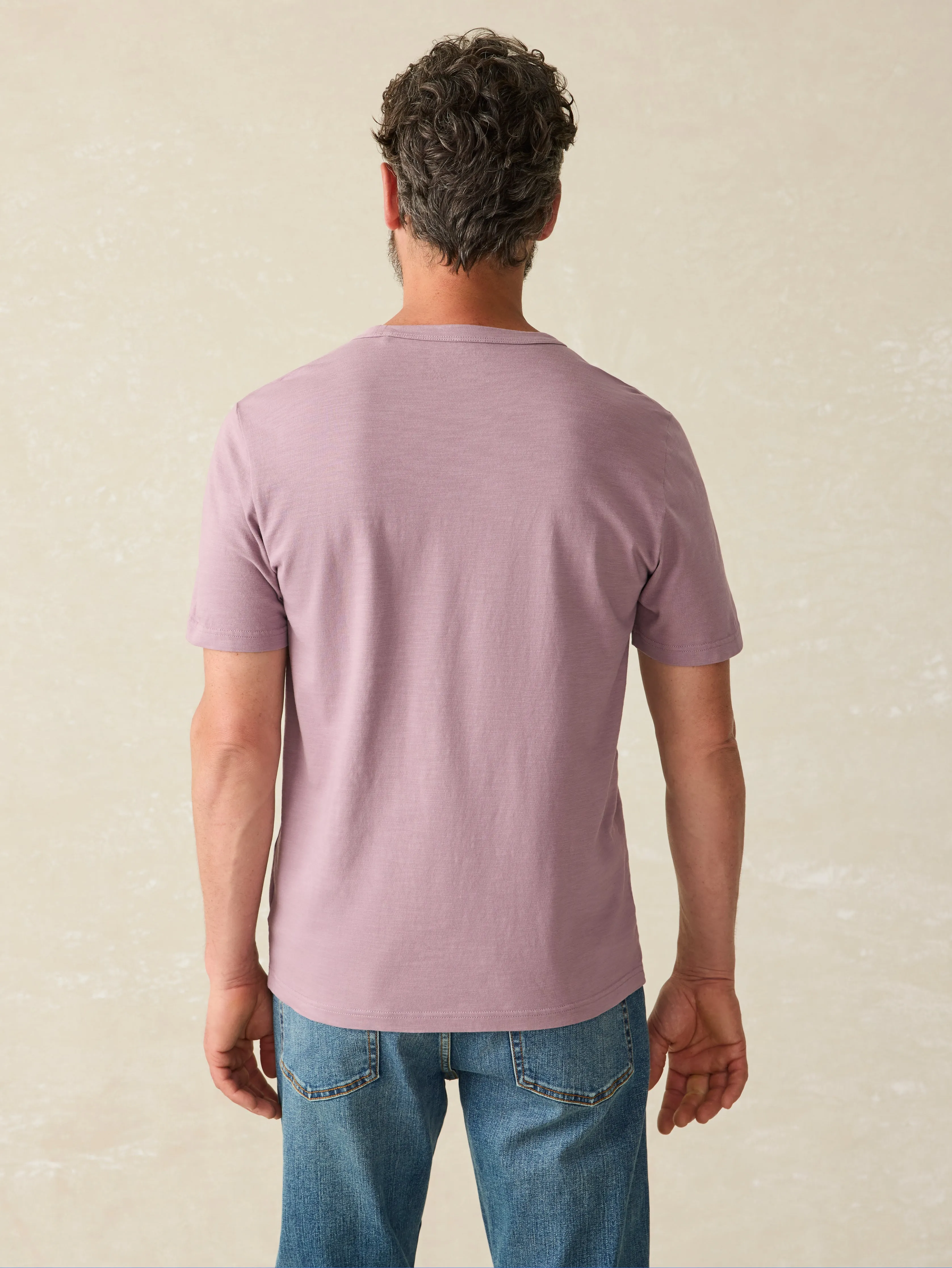 Sunwashed Tee - Faded Grape sold by Faherty product image thumbnail 5