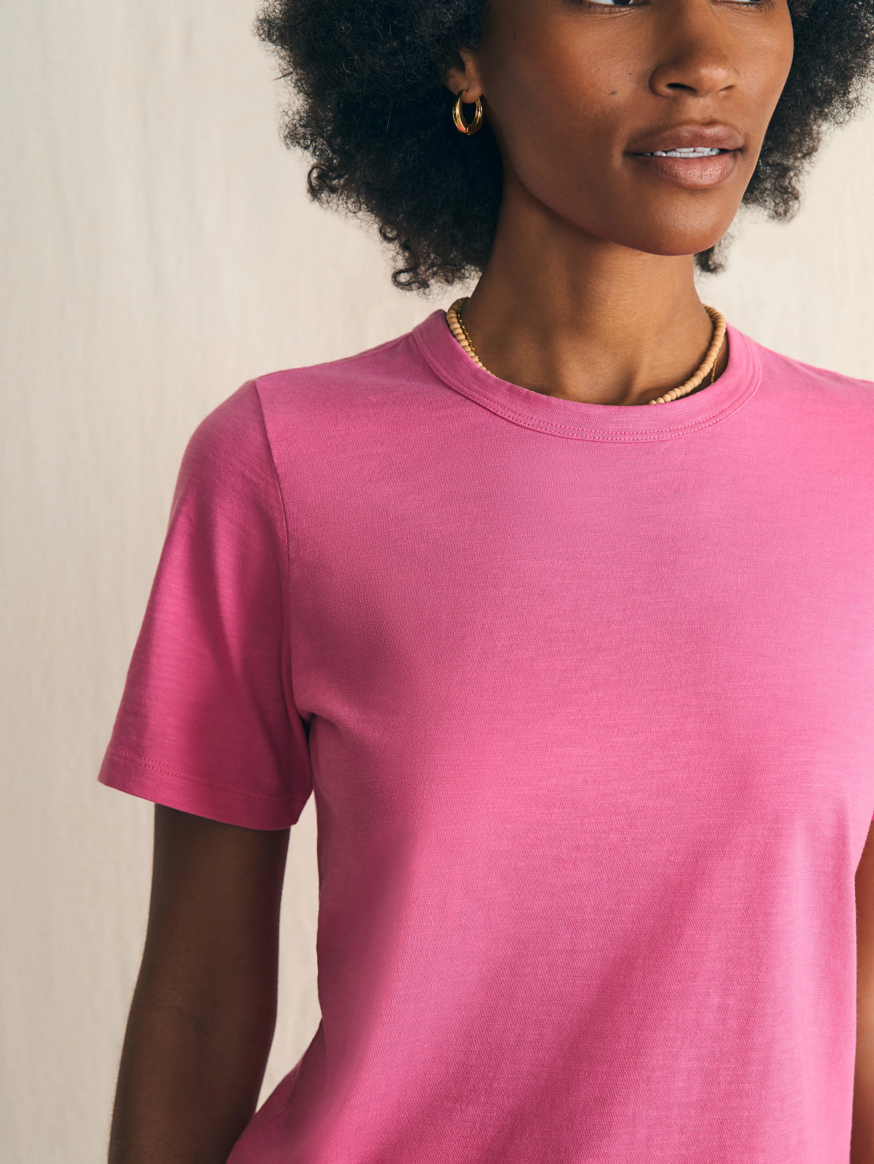 Sunwashed Crew Tee - Cone Flower sold by Faherty product image thumbnail 2