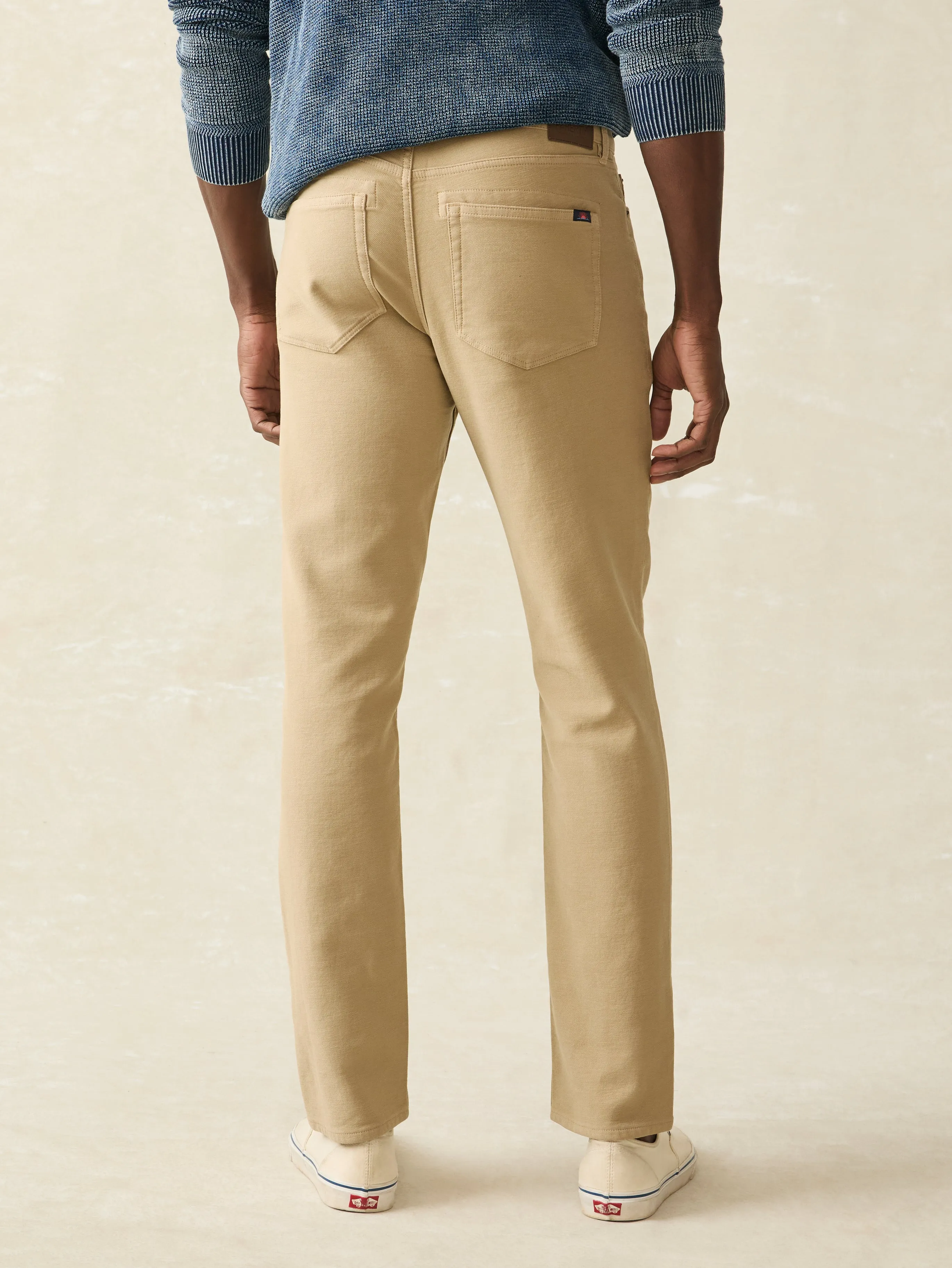 *Stores* Stretch Terry 5-Pocket Pant - Desert Khaki sold by Faherty product image thumbnail 5