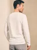 Long-Sleeve Newport Cloud Henley - Ivory Heather sold by Faherty