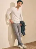 Long-Sleeve Newport Cloud Henley - Ivory Heather sold by Faherty