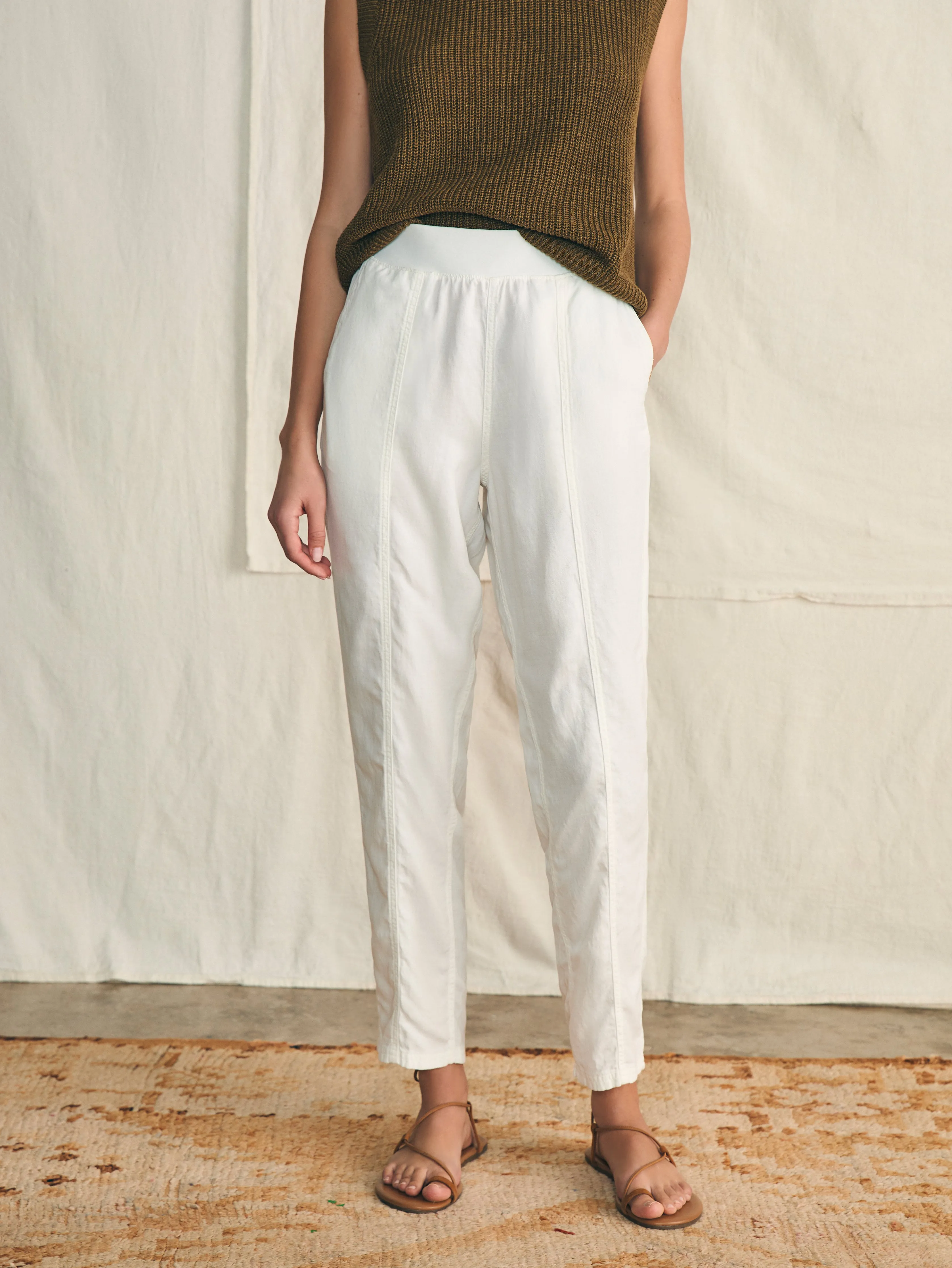 Arlie Pant - White sold by Faherty product image thumbnail 5