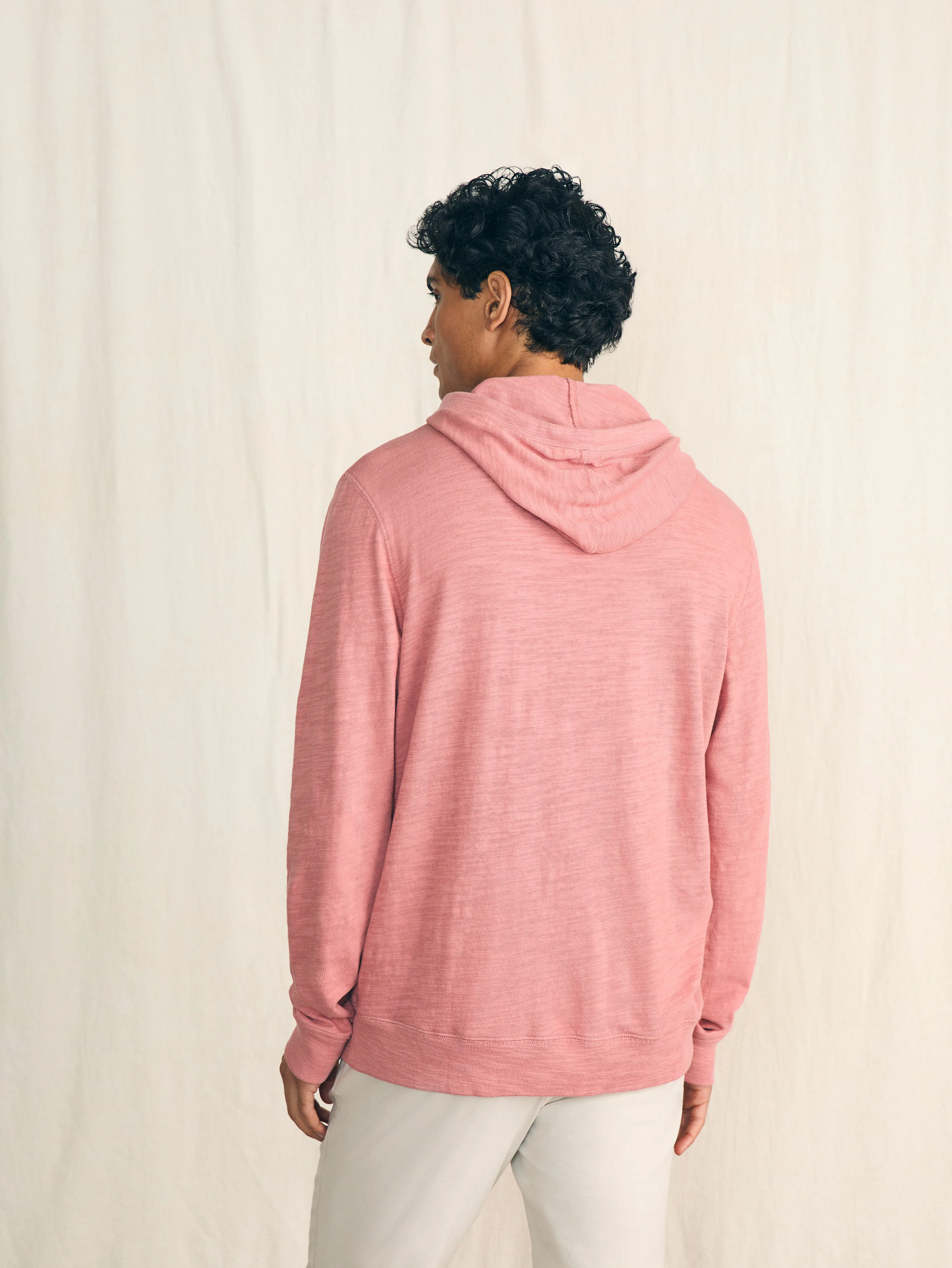 Sunwashed Slub Hoodie - Summer Red Surf Stripe sold by Faherty product image thumbnail 5