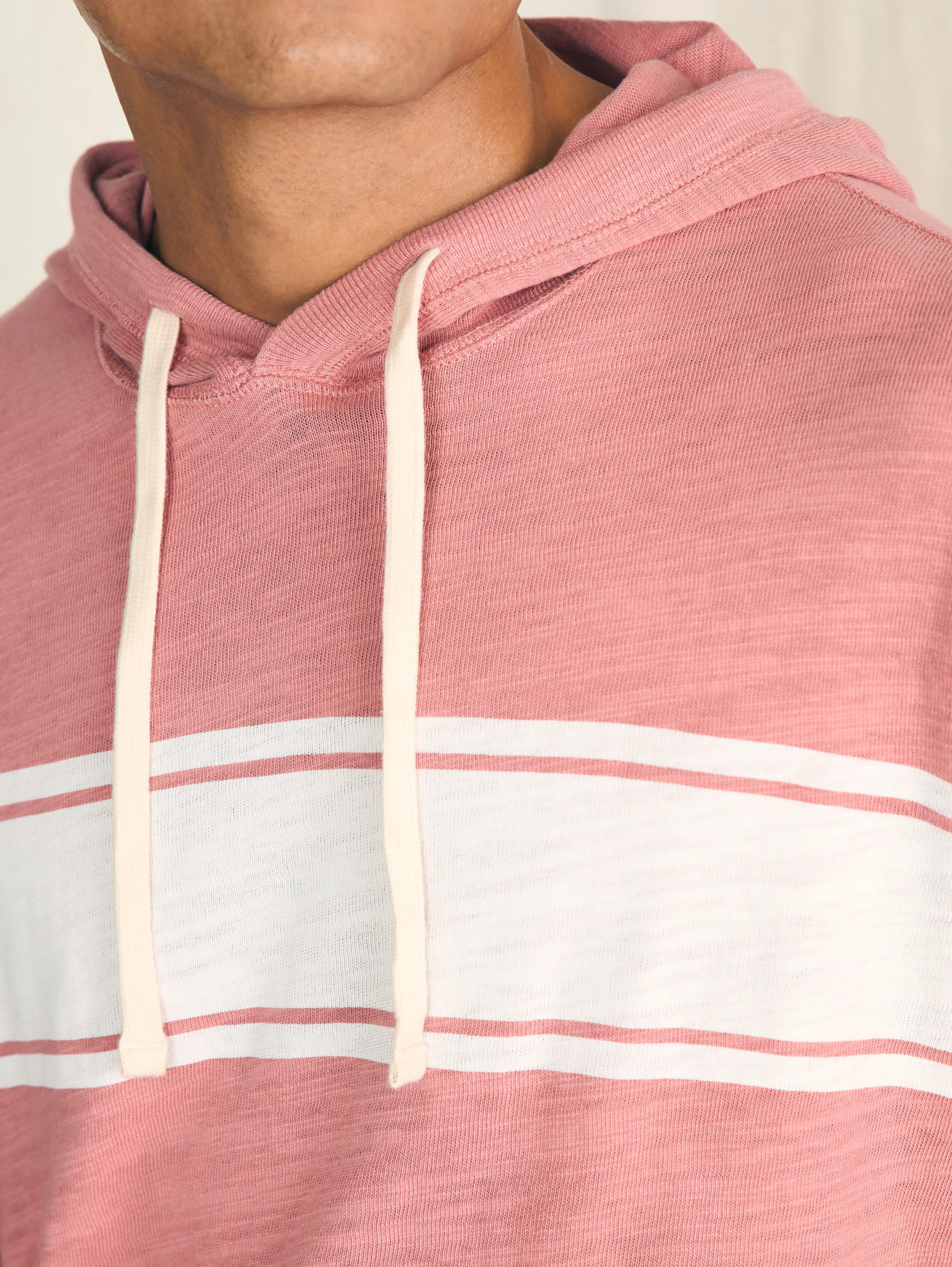 Sunwashed Slub Hoodie - Summer Red Surf Stripe sold by Faherty product image thumbnail 2