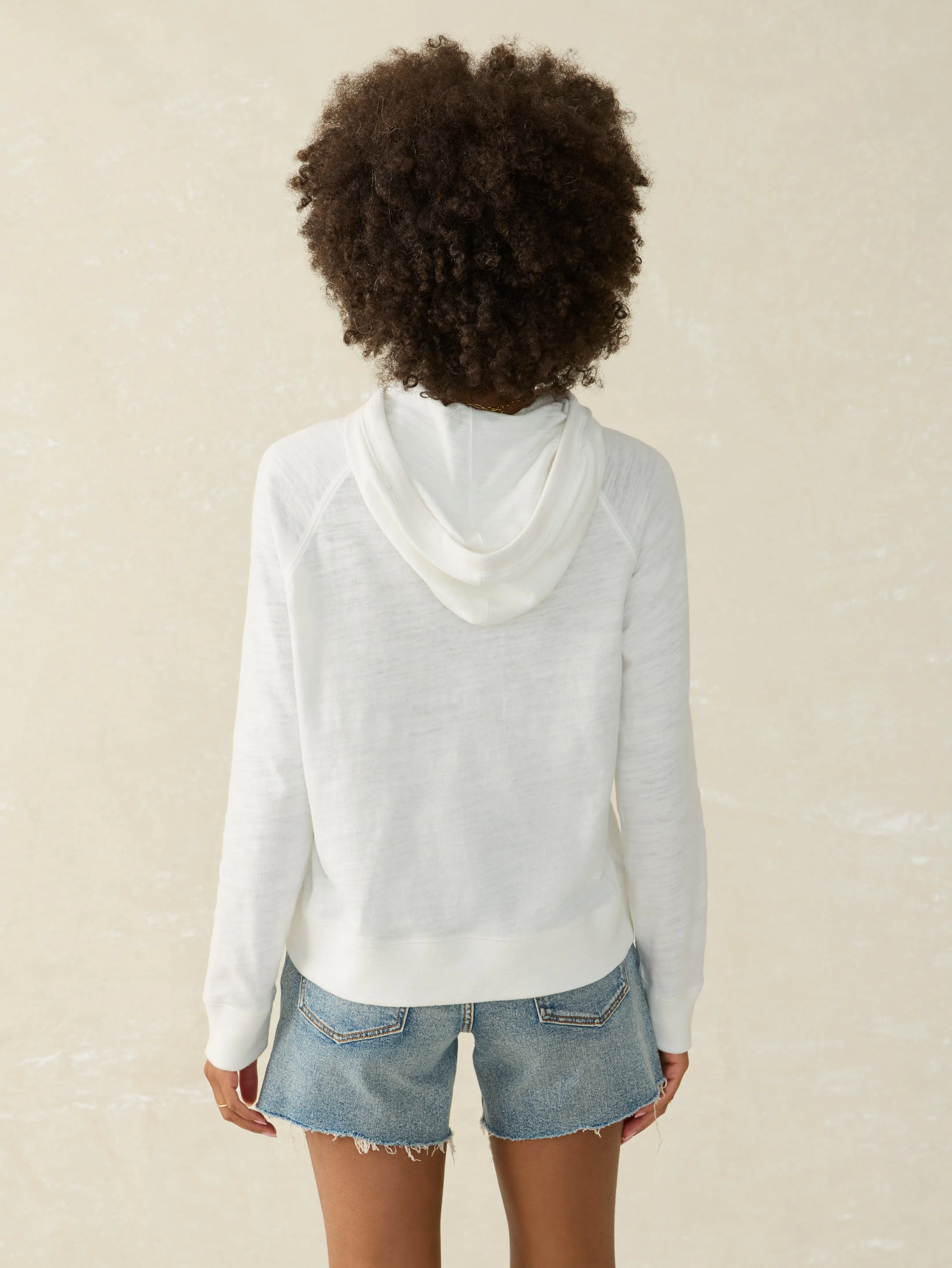 Sunwashed Organic Hoodie - White sold by Faherty product image thumbnail 5