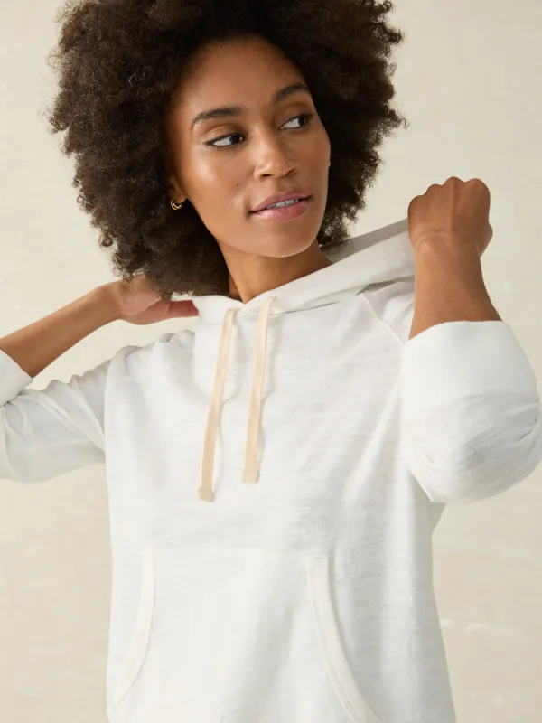 Sunwashed Organic Hoodie - White made by Faherty