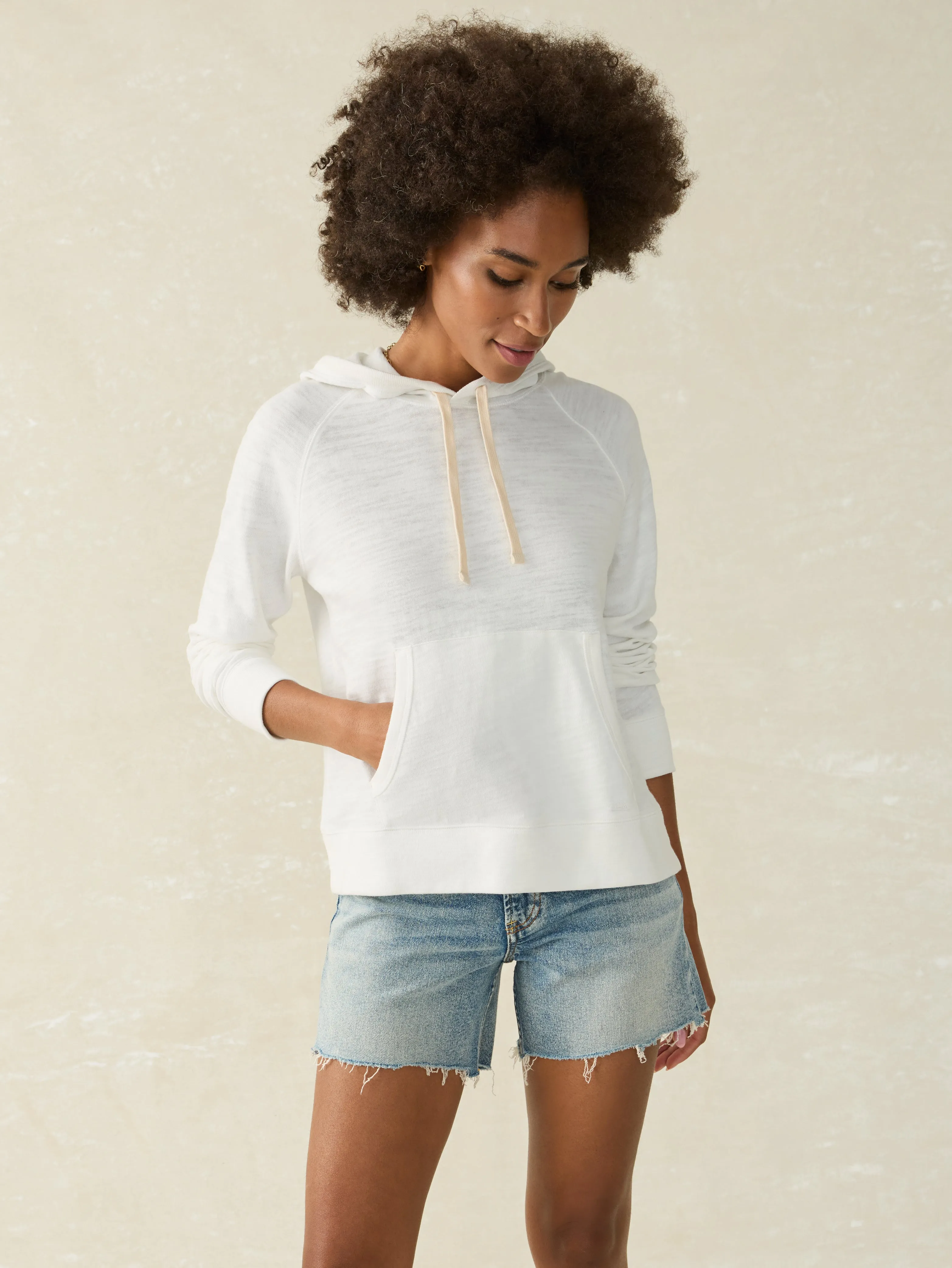Sunwashed Organic Hoodie - White sold by Faherty product image thumbnail 3