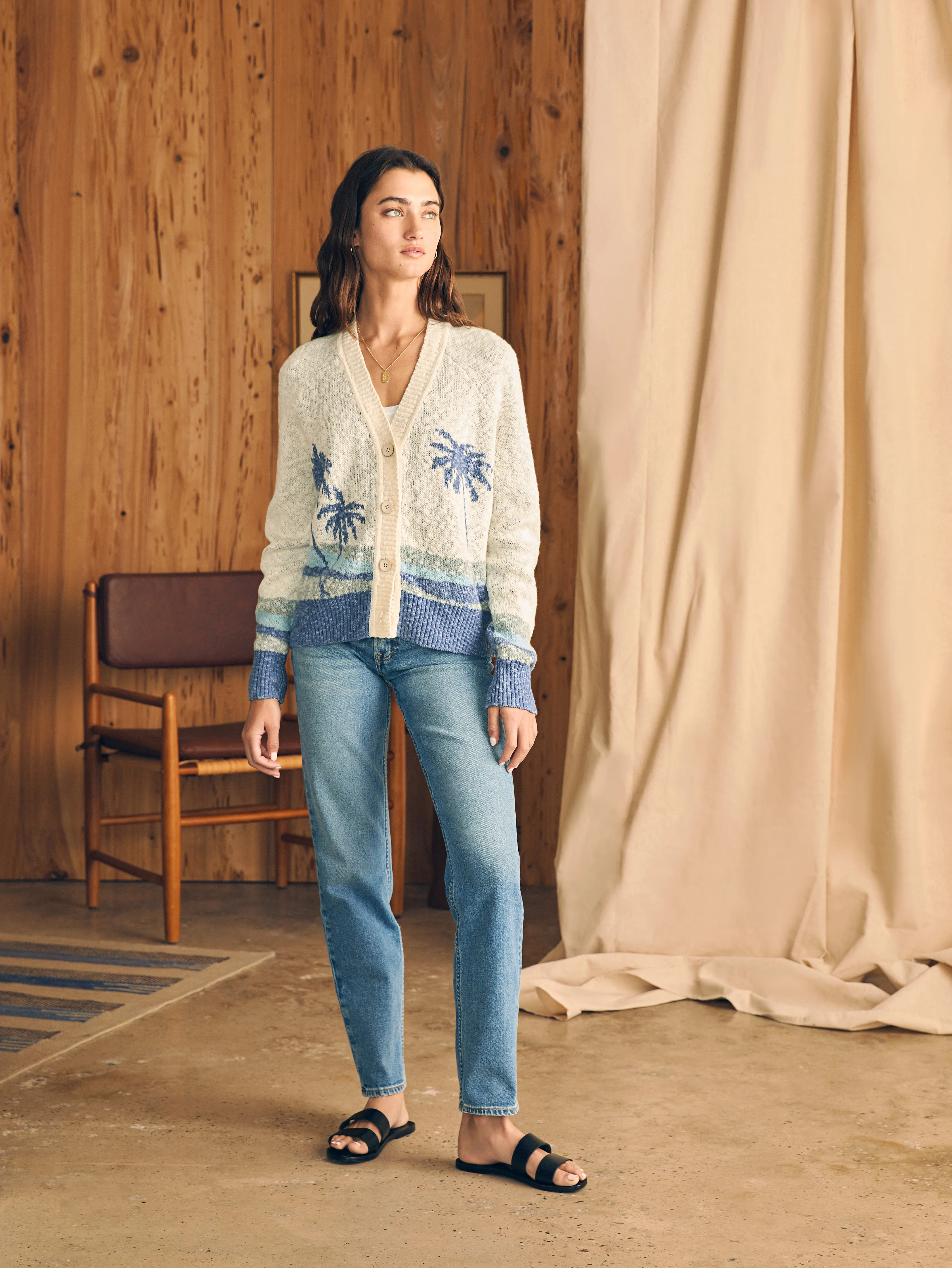 Island Time Cardigan - Coastal Capri sold by Faherty product image thumbnail 4