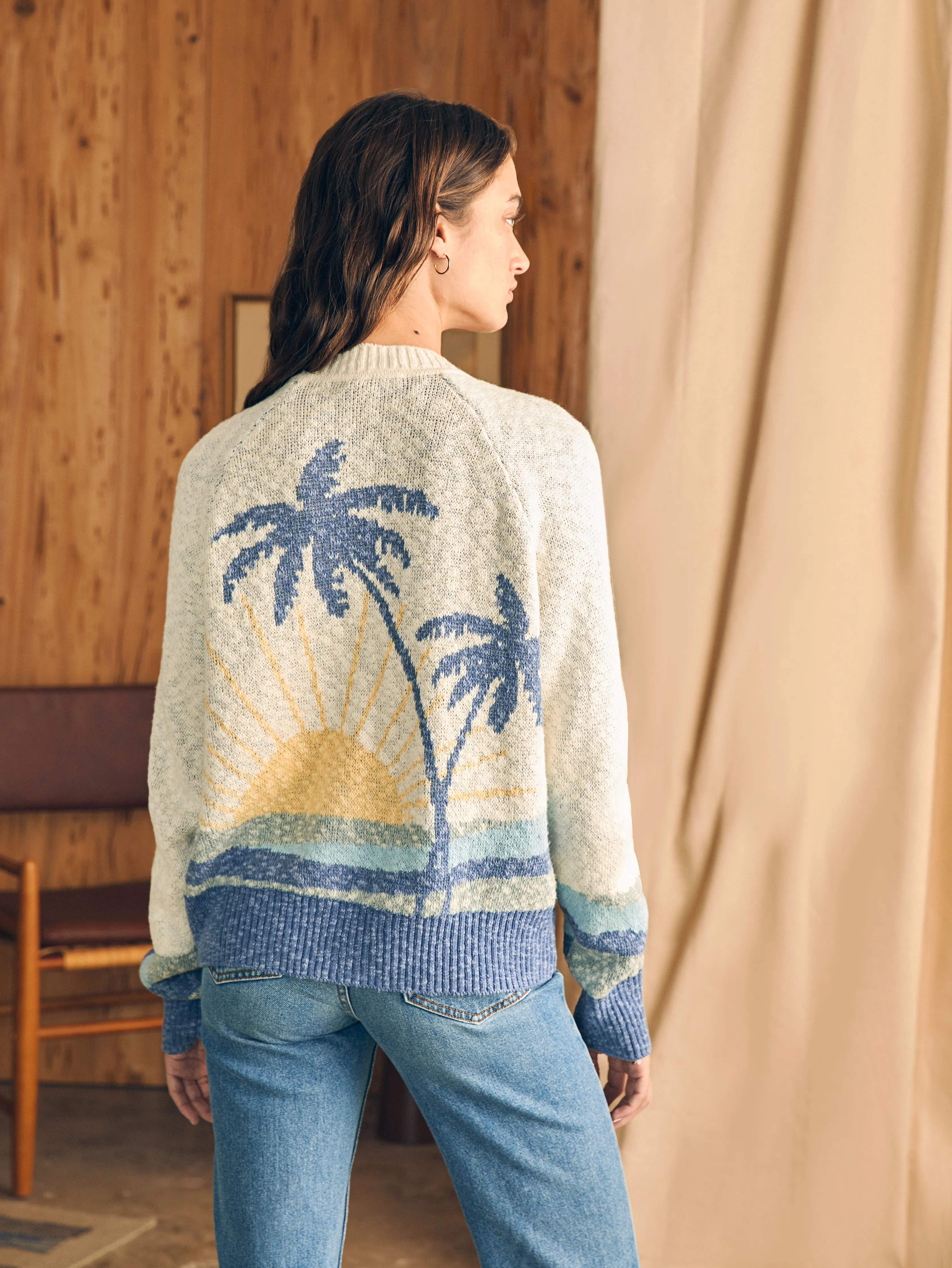 Island Time Cardigan - Coastal Capri sold by Faherty product image thumbnail 2