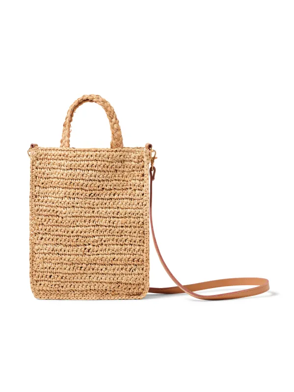 Crochet Raffia Crossbody - Natural sold by Faherty
