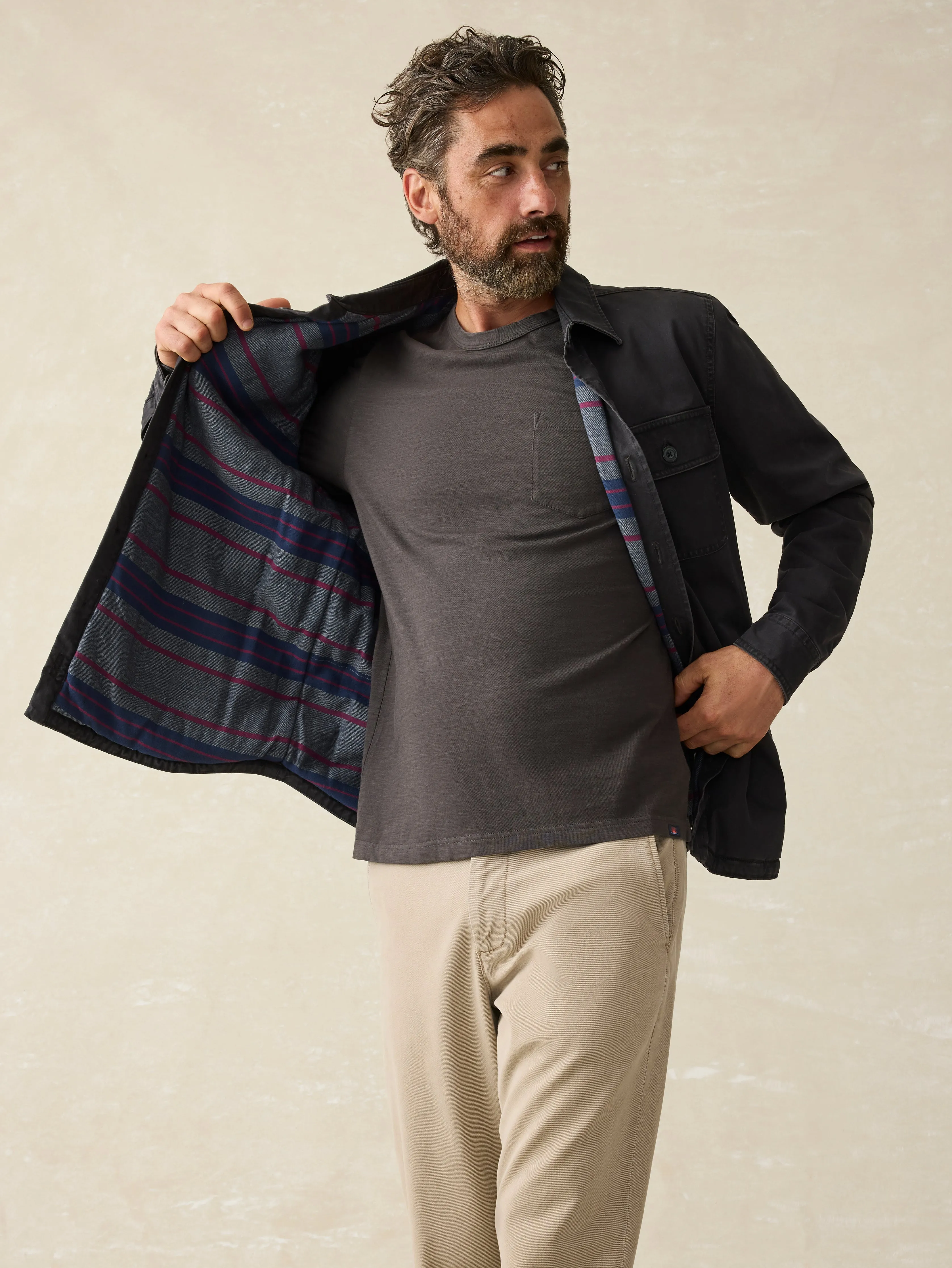 Stretch Blanket Lined CPO - Washed Black sold by Faherty product image thumbnail 3