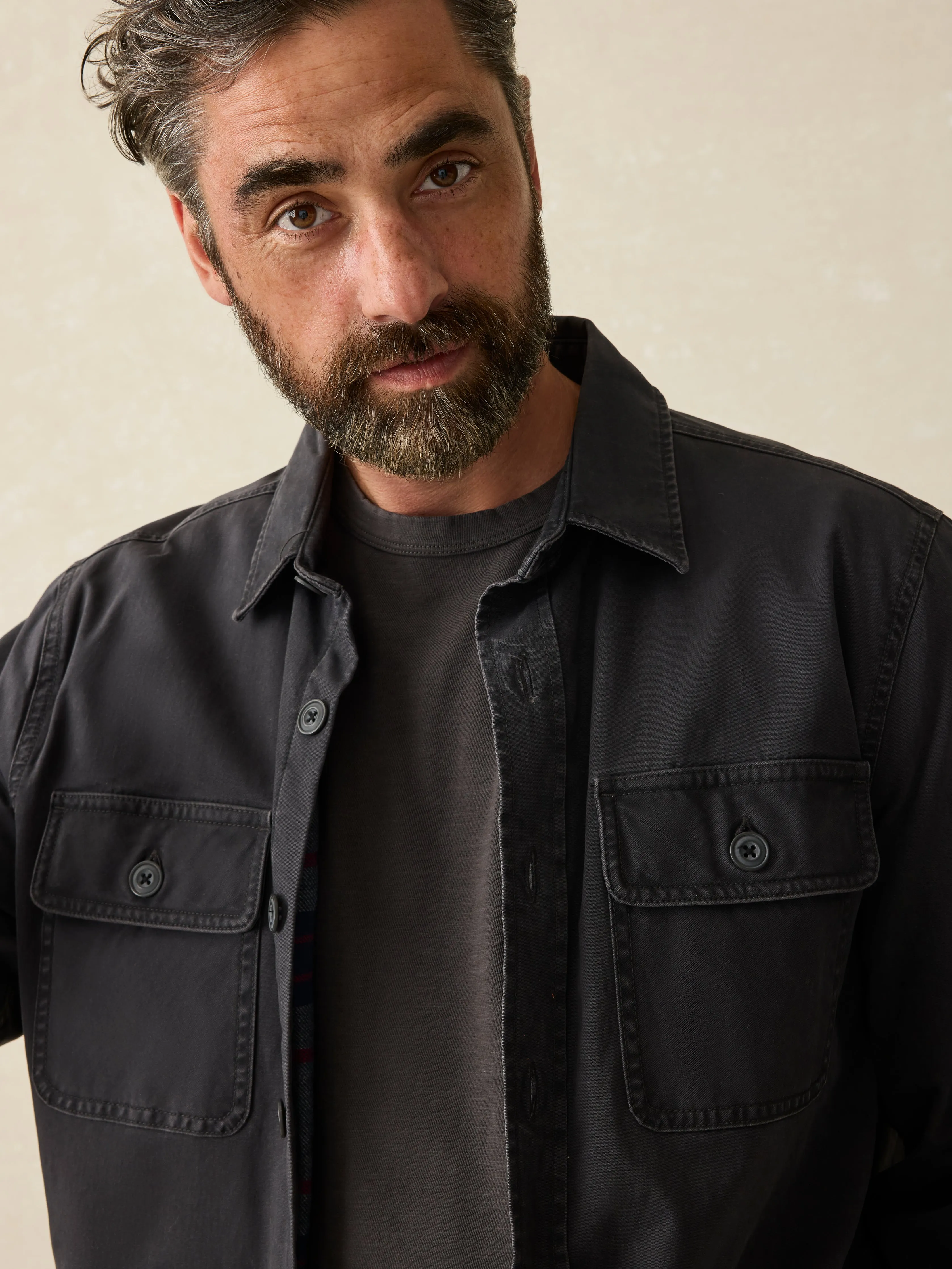 Stretch Blanket Lined CPO - Washed Black sold by Faherty product image thumbnail 2