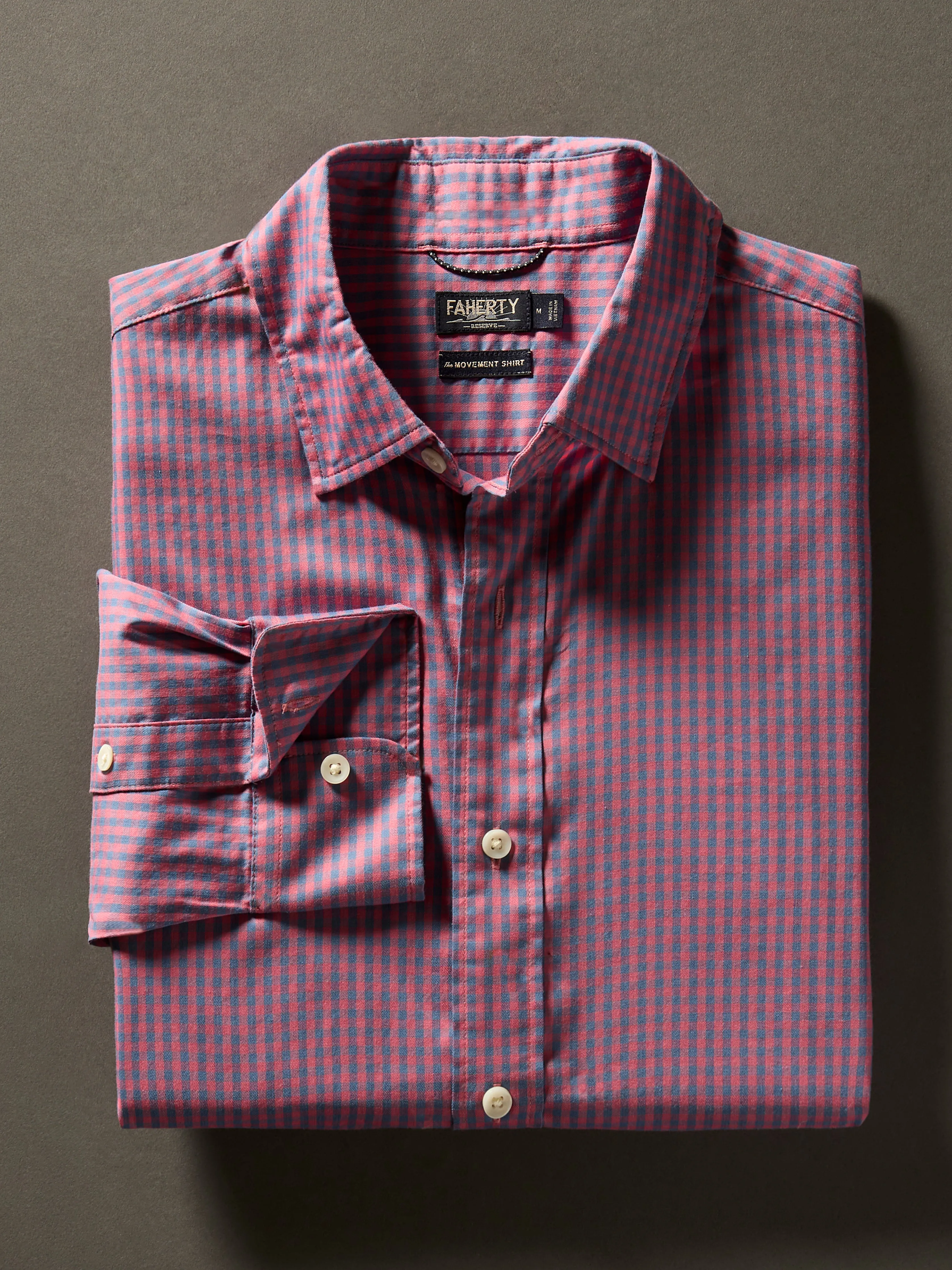 Movement™ Shirt Classic Fit - Blue Rose Gingham sold by Faherty