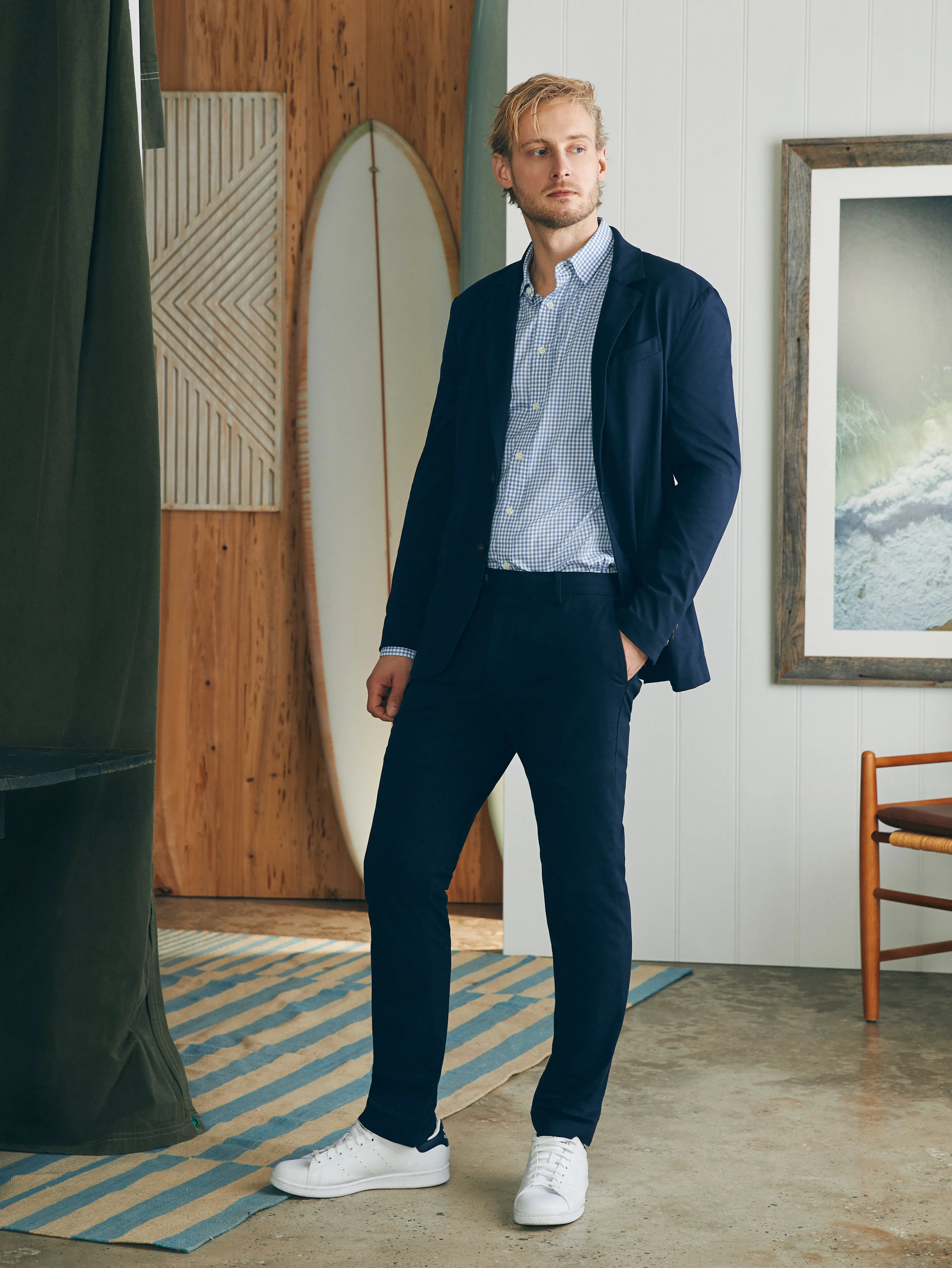 Movement™ Knit Pant (34" Inseam) - Lupine Navy sold by Faherty product image thumbnail 4