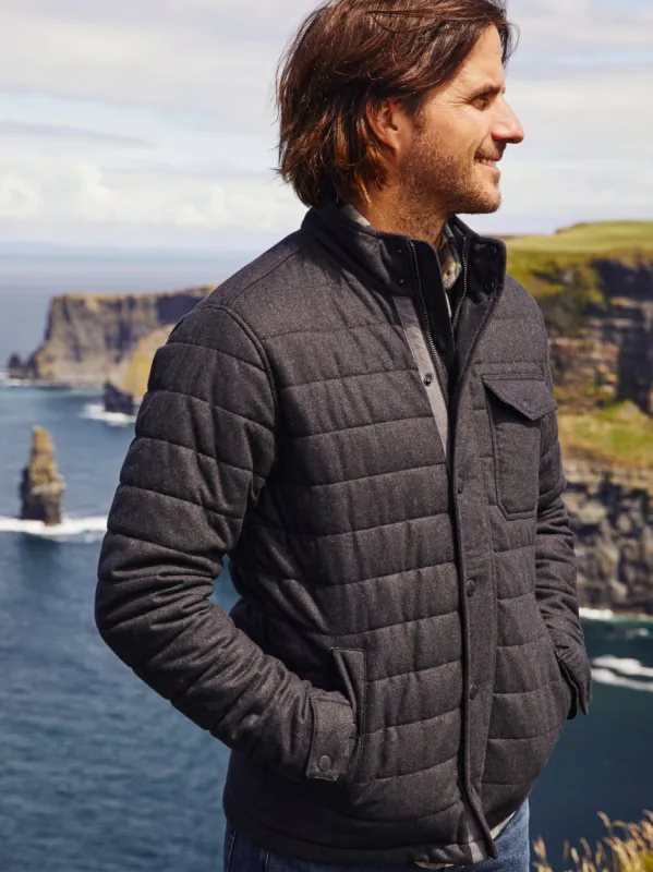 Teton Valley Jacket - Charcoal Heather made by Faherty