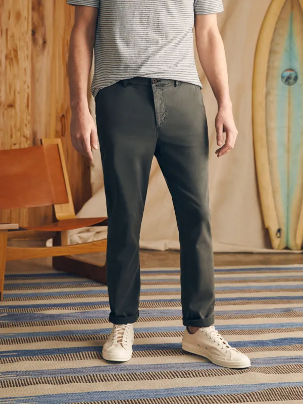 Coastline Stretch Chino (32" Inseam) - Faded Black sold by Faherty