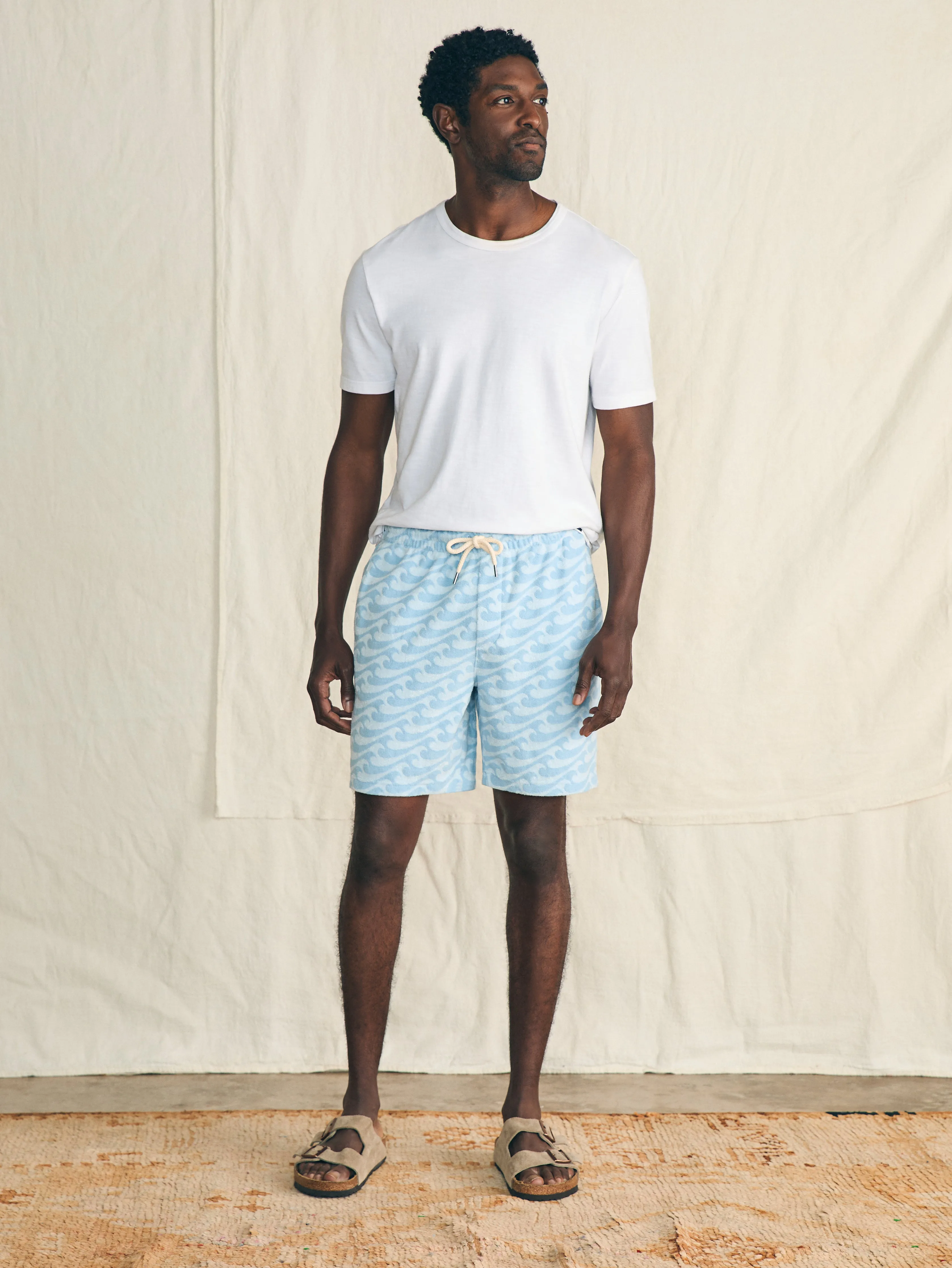 Cabana Towel Terry Sweatshort - Endless Peaks sold by Faherty product image thumbnail 3