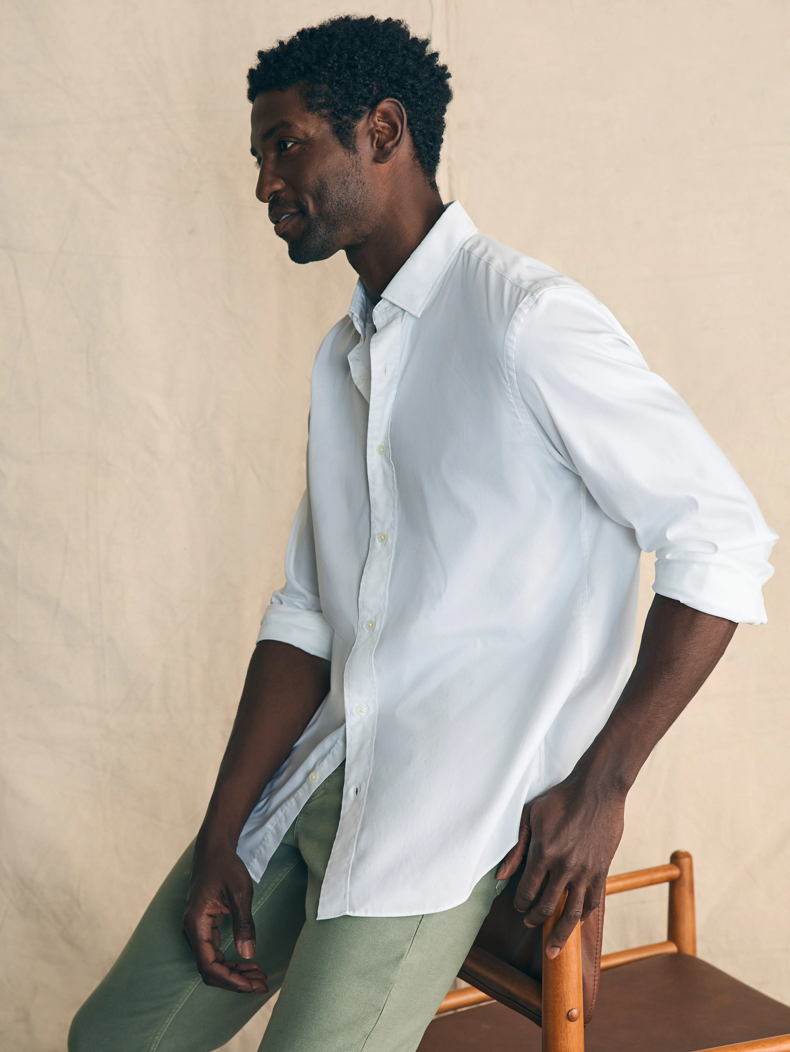 Movement™ Shirt Classic Fit - Cloud White sold by Faherty product image thumbnail 5