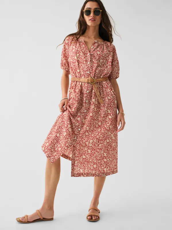 Carmel Dress - Spice Sunrise Floral sold by Faherty