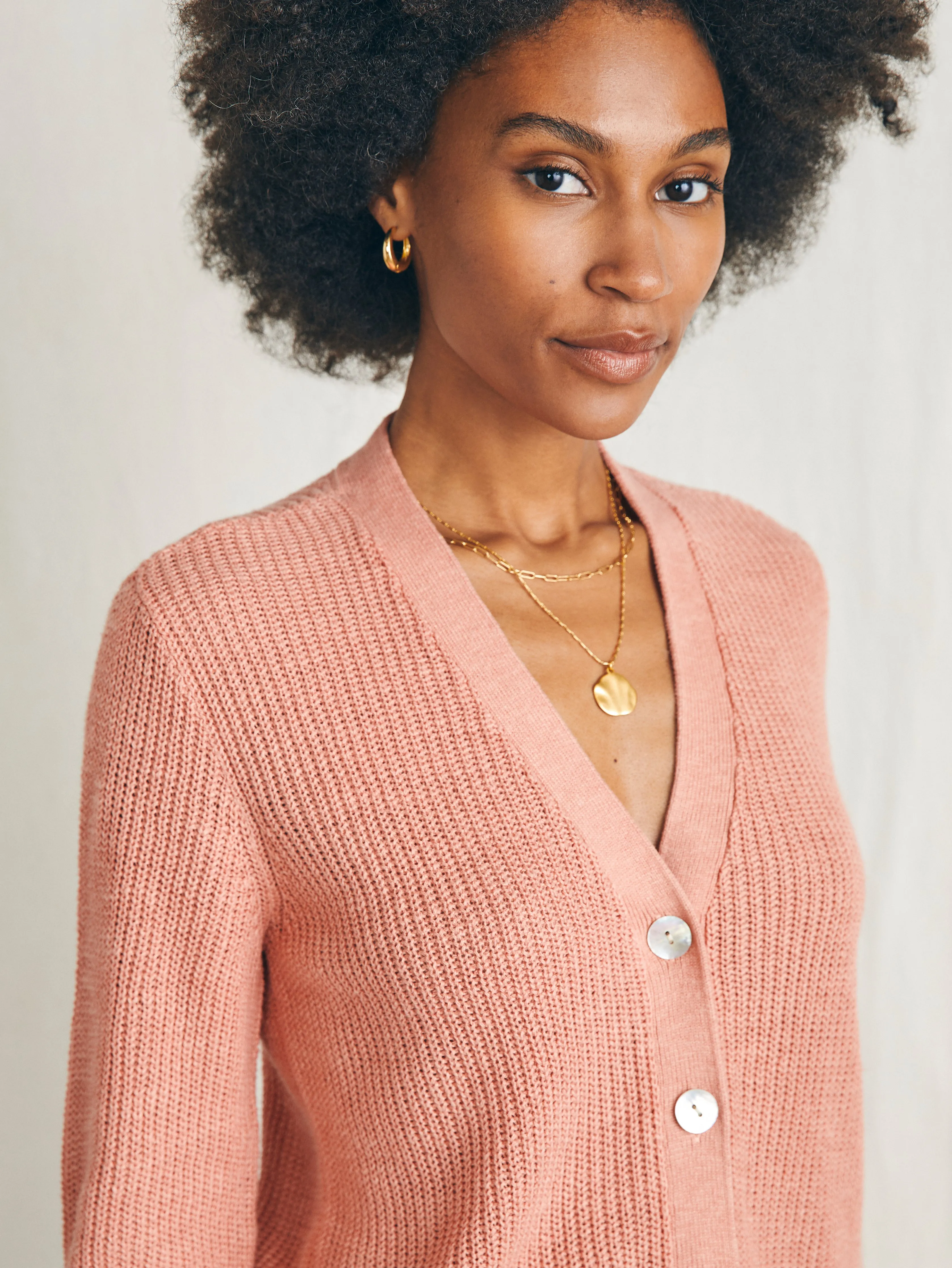 Miramar Linen Cardigan - Rosette sold by Faherty product image thumbnail 2