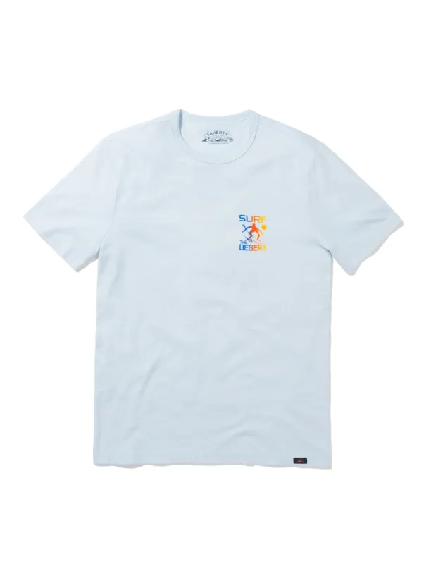Scottsdale Short-Sleeve Crew T-Shirt - Blue Oasis sold by Faherty