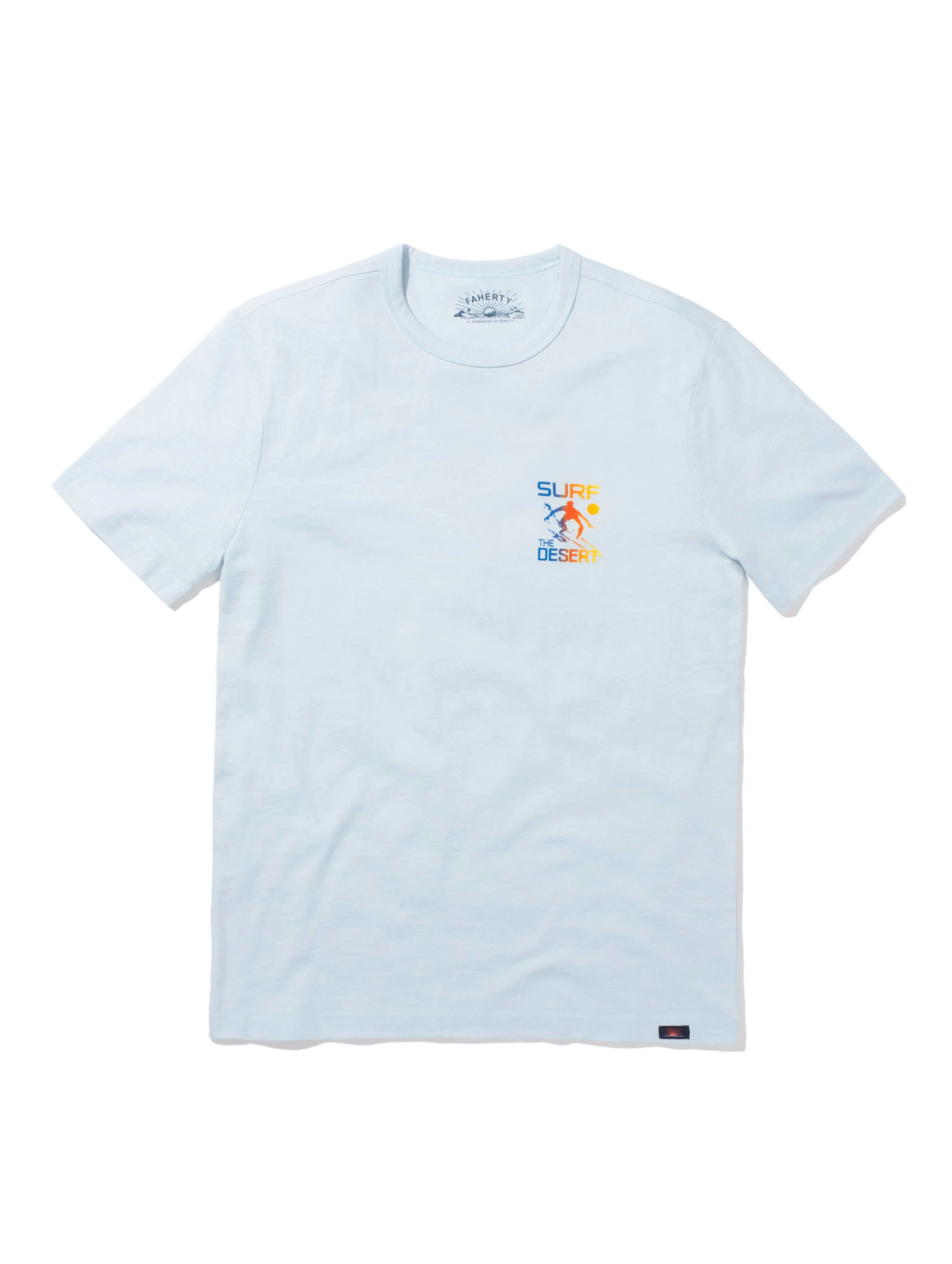 Scottsdale Short-Sleeve Crew T-Shirt - Blue Oasis sold by Faherty