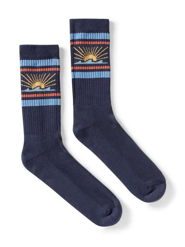 Sun And Waves™ Sock - Navy sold by Faherty