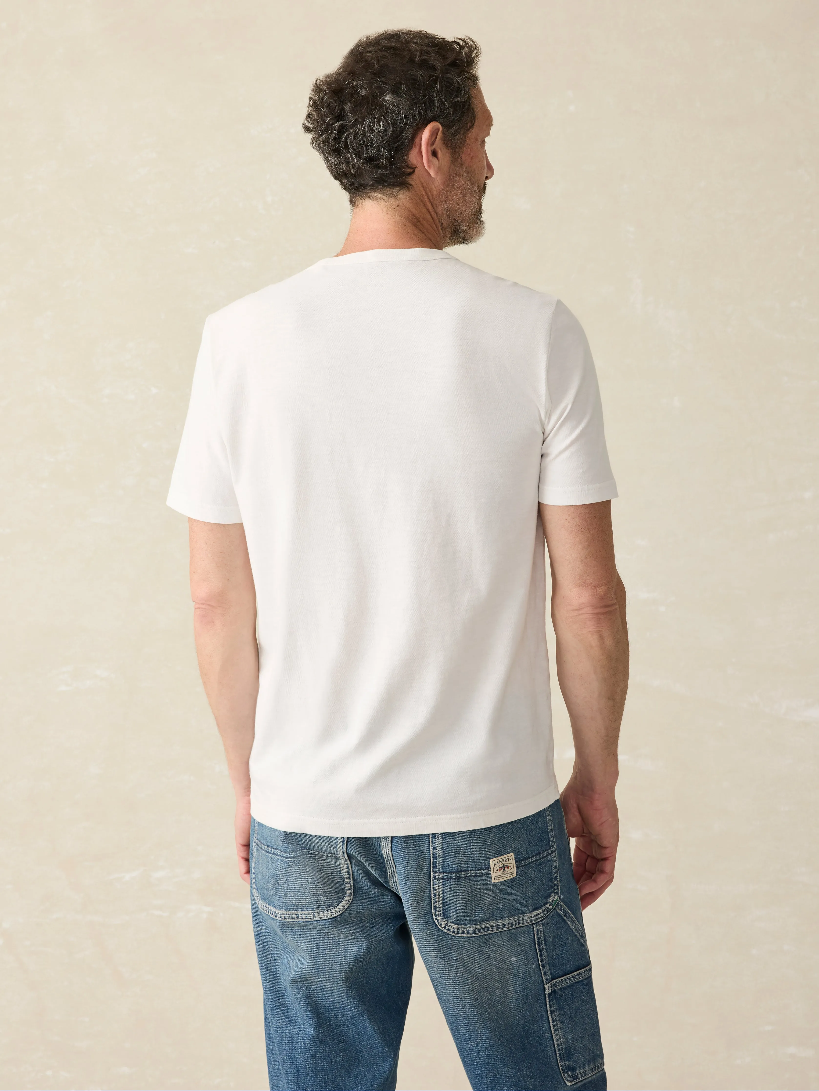 Sunwashed Tee - White sold by Faherty product image thumbnail 5