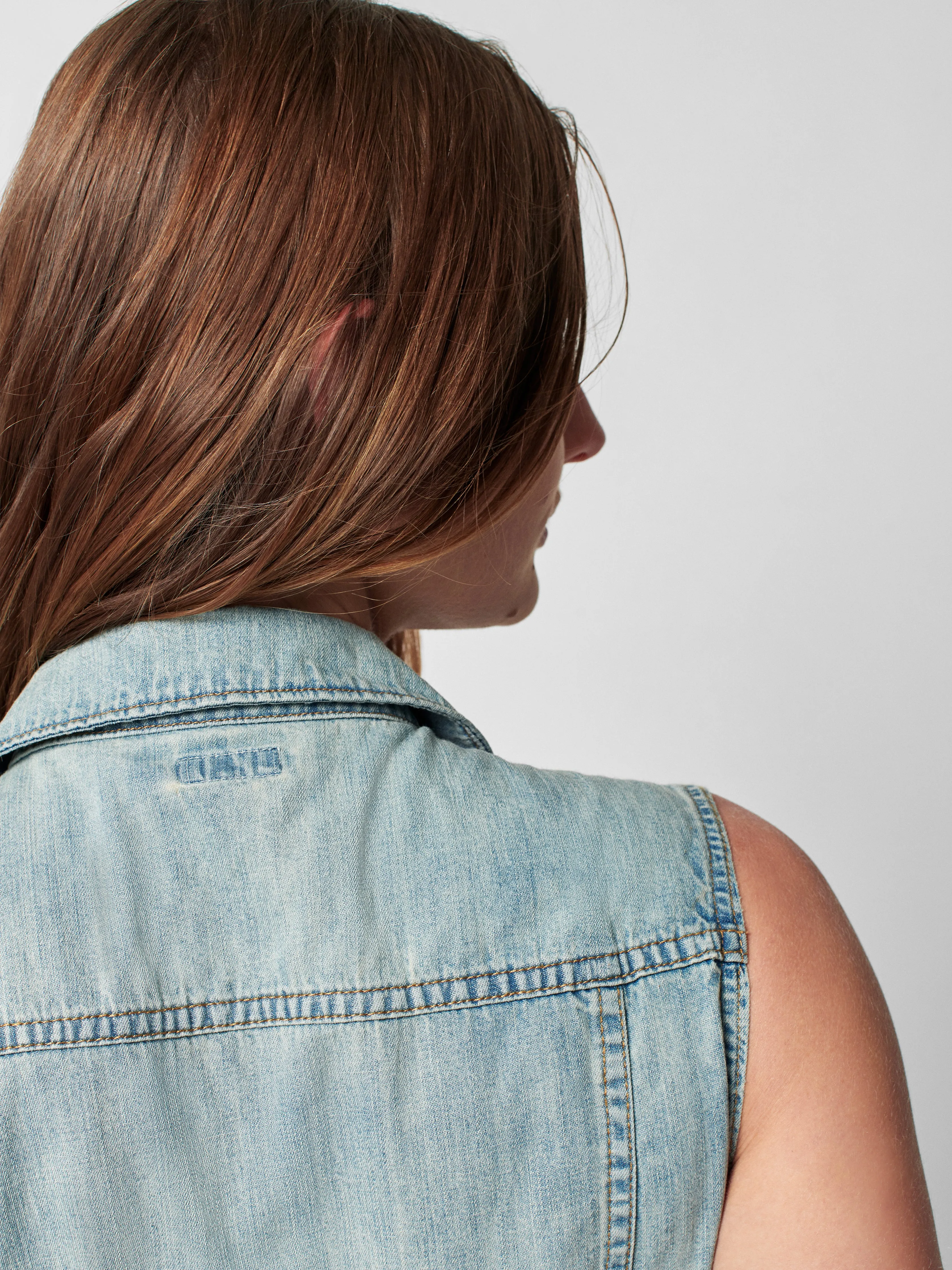 Utility Denim Romper - Sunbleached Indigo sold by Faherty product image thumbnail 5