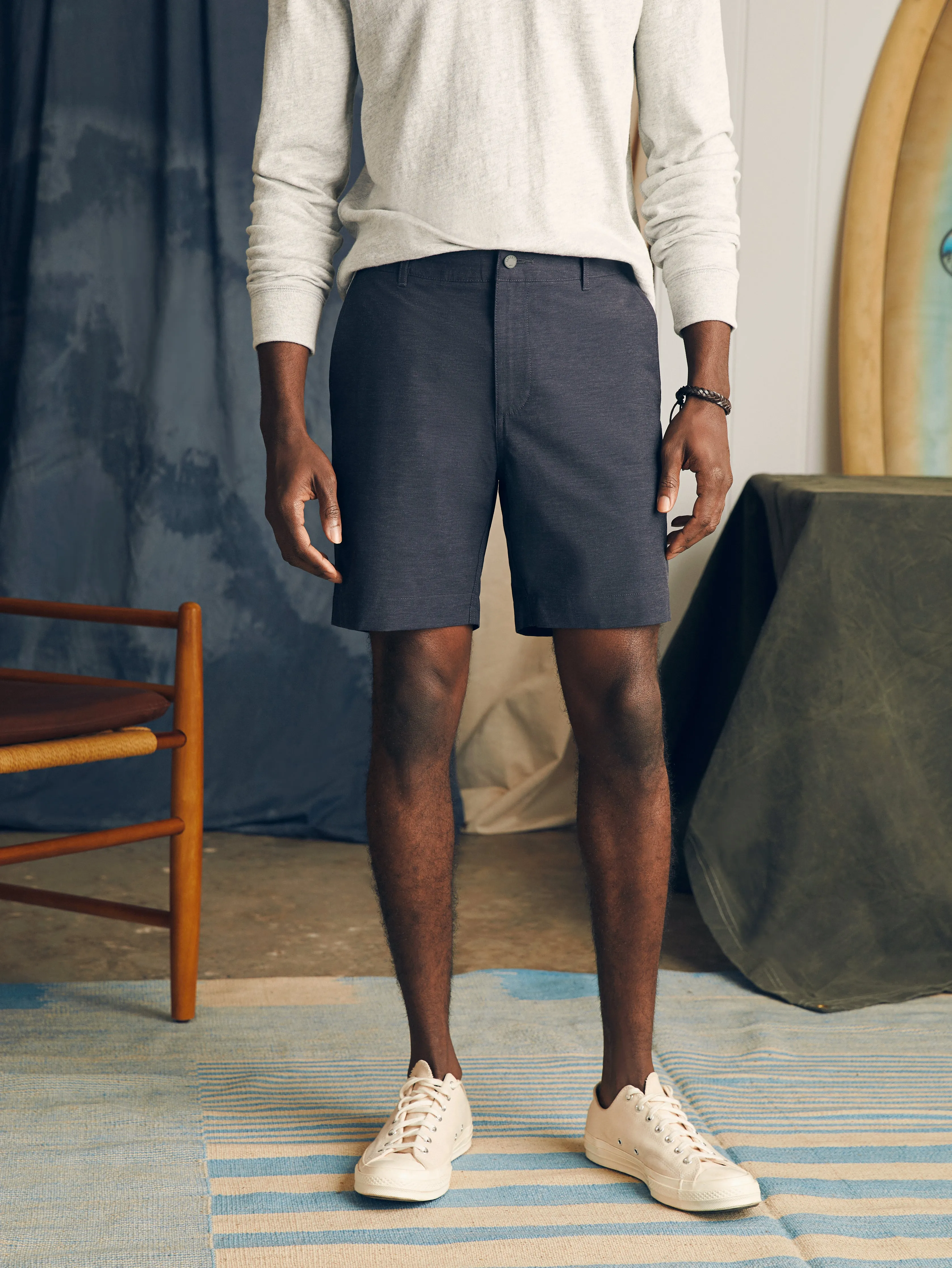 All Day™ Short 1.0 (7" Inseam) - Charcoal sold by Faherty
