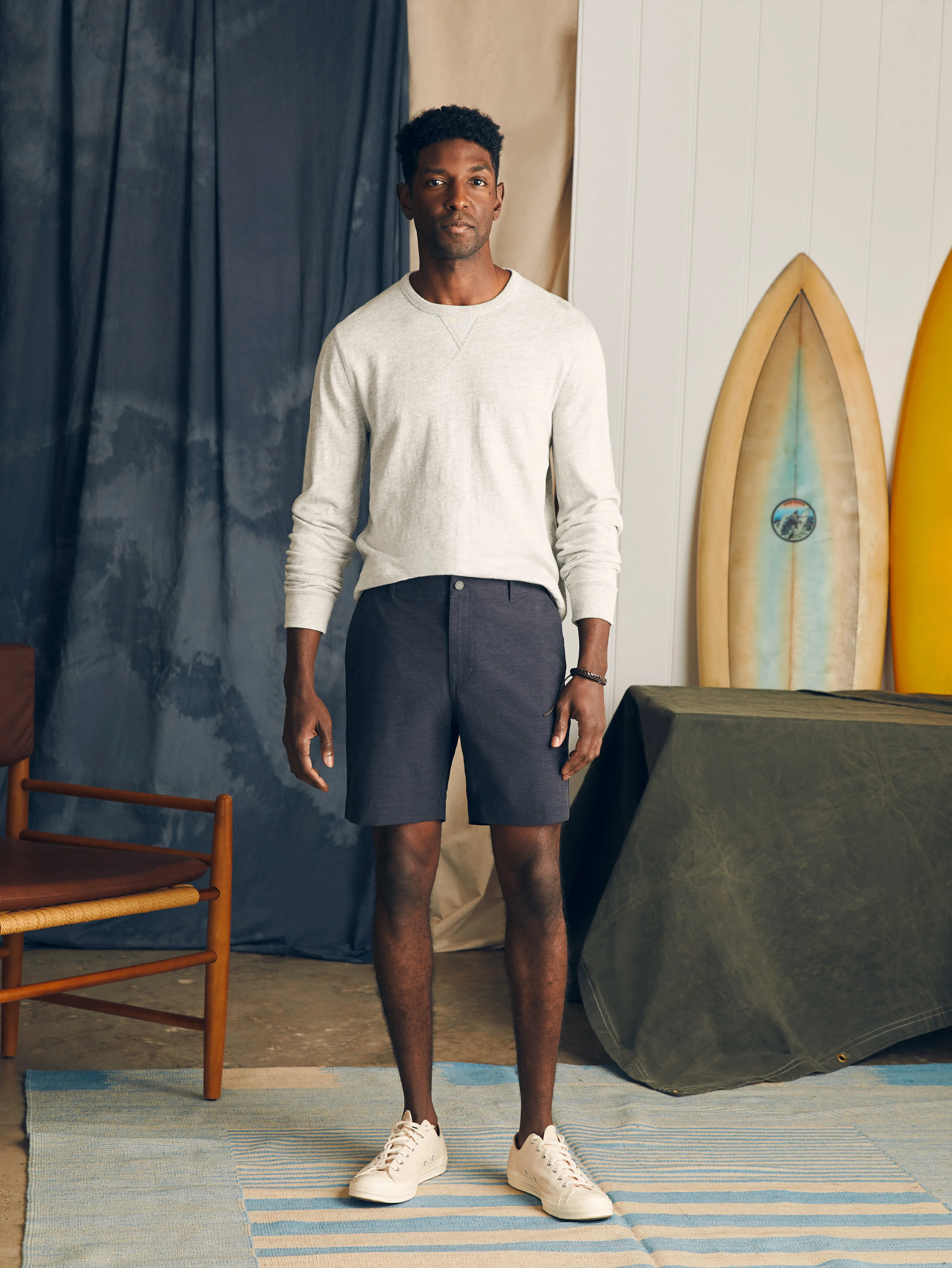 All Day™ Short 1.0 (7" Inseam) - Charcoal sold by Faherty product image thumbnail 3