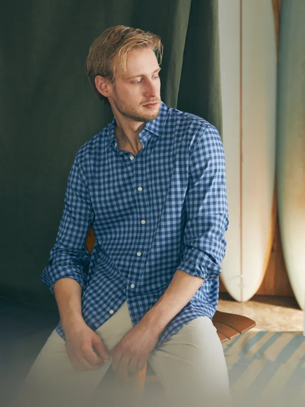 Movement™ Shirt Classic Fit - Navy Skies Check sold by Faherty