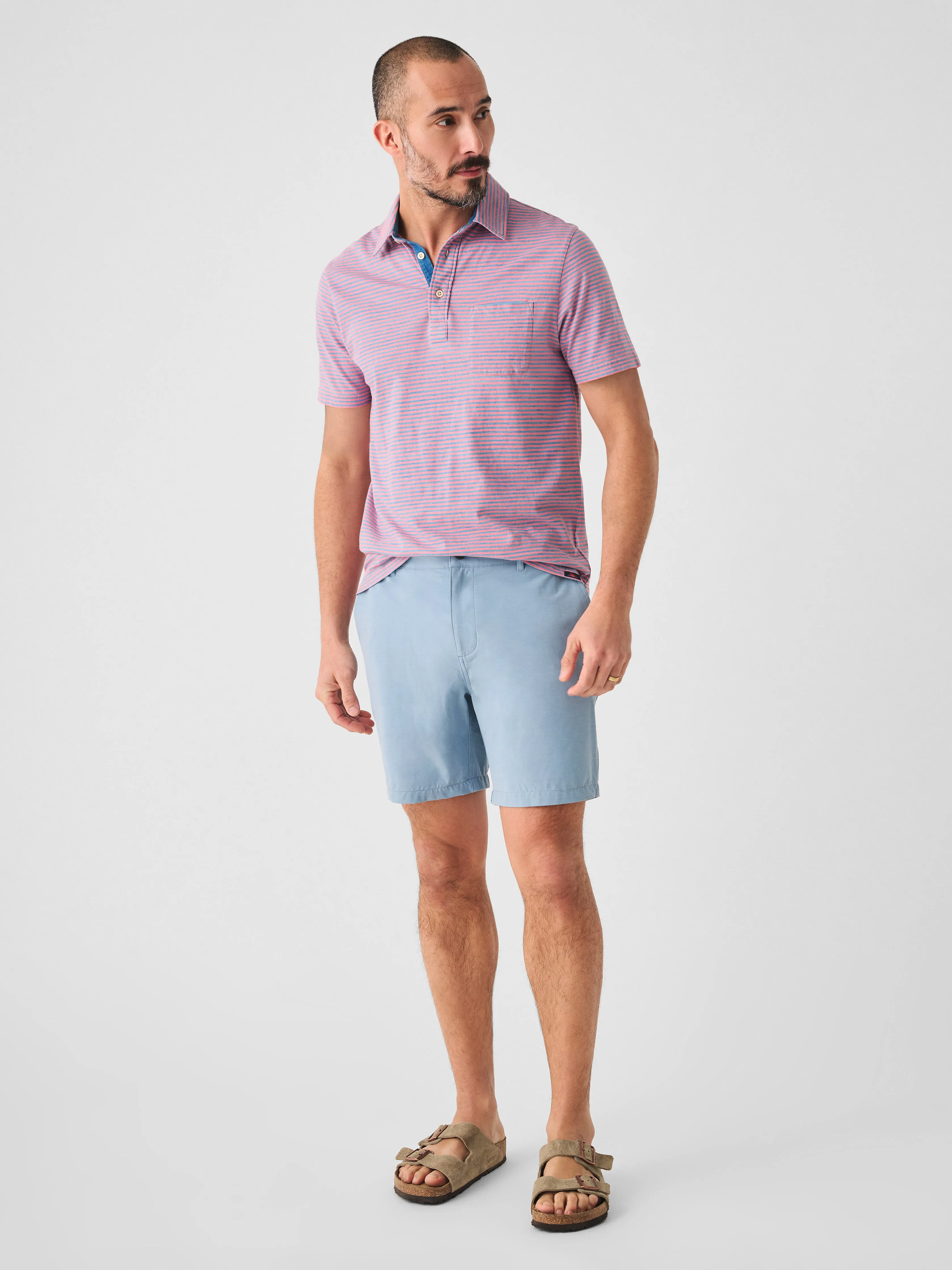 All Day Shorts (7" Inseam) - Weathered Blue sold by Faherty