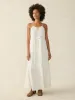 Silk Blend Sun Chaser Maxi Dress - Egret Dobby sold by Faherty