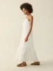 Silk Blend Sun Chaser Maxi Dress - Egret Dobby sold by Faherty